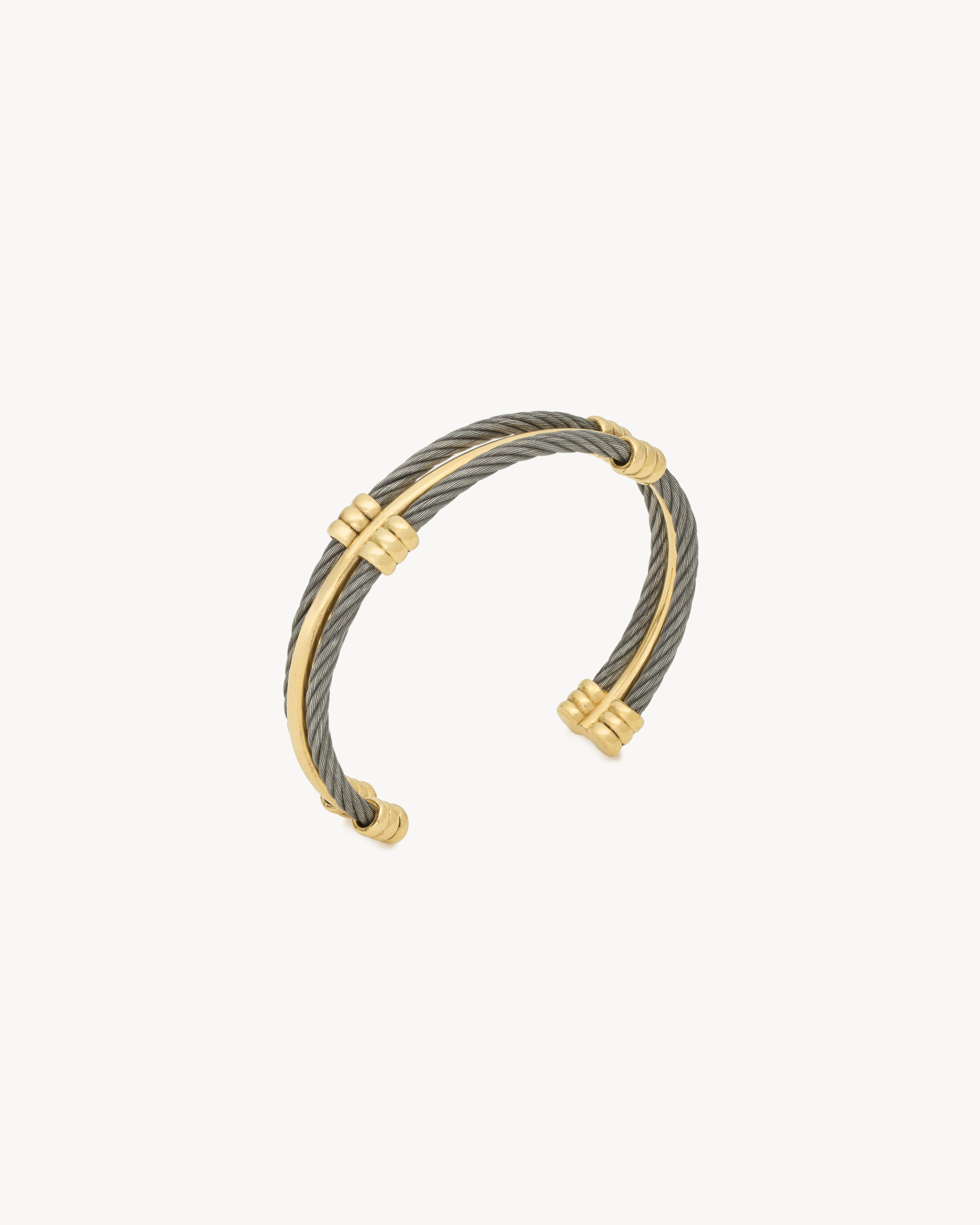 double cable cuff in metal