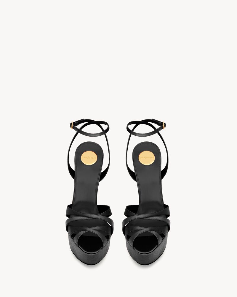 CHANDELLE platform sandals in satin crepe