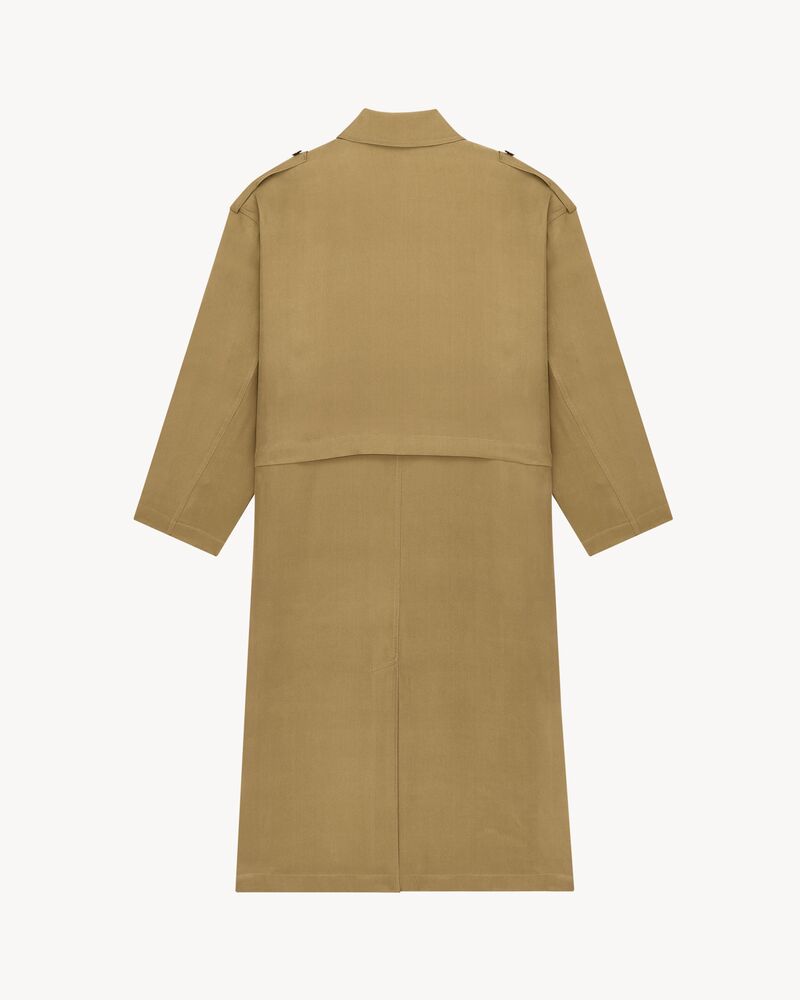 trench coat in silk twill