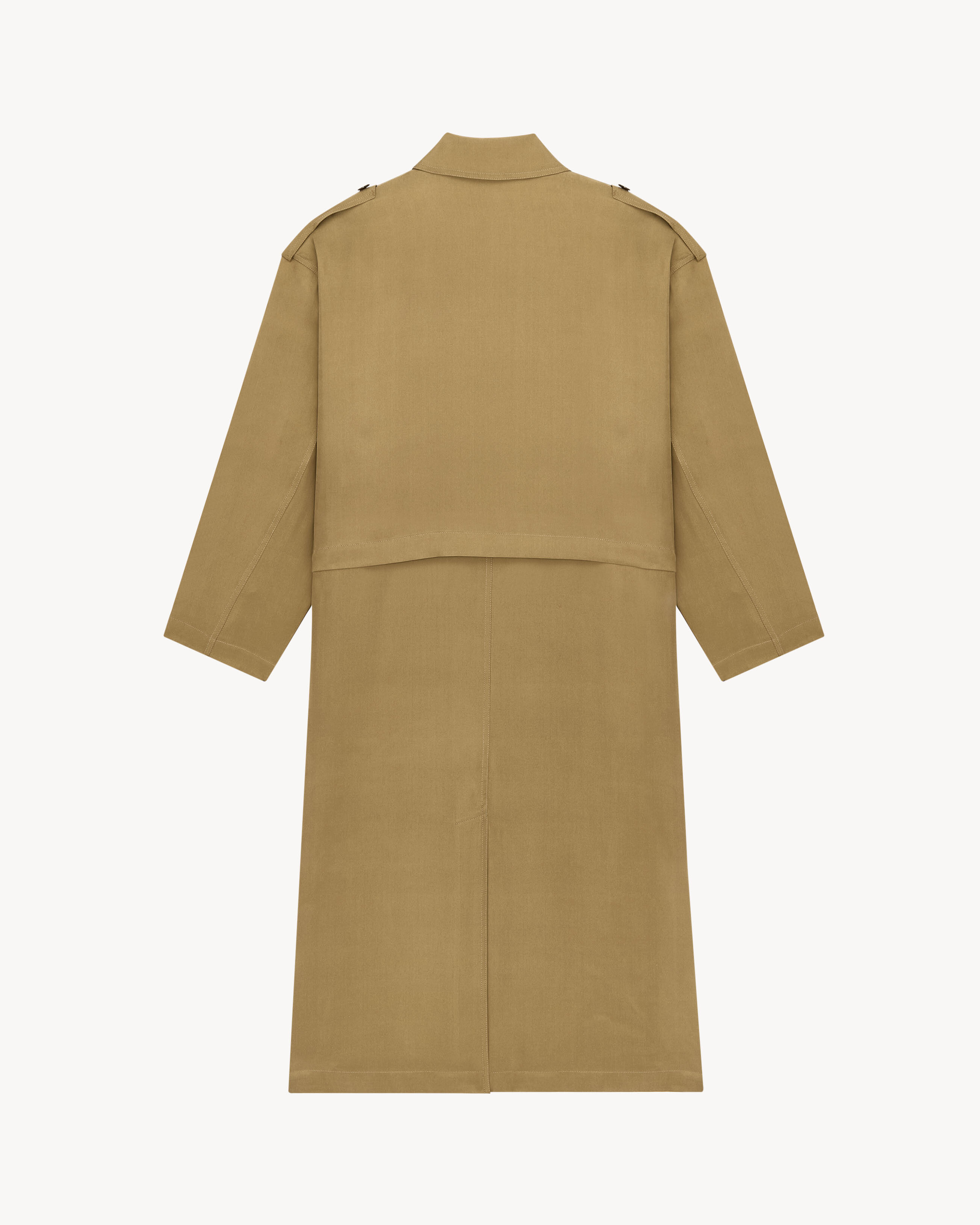trench coat in silk twill