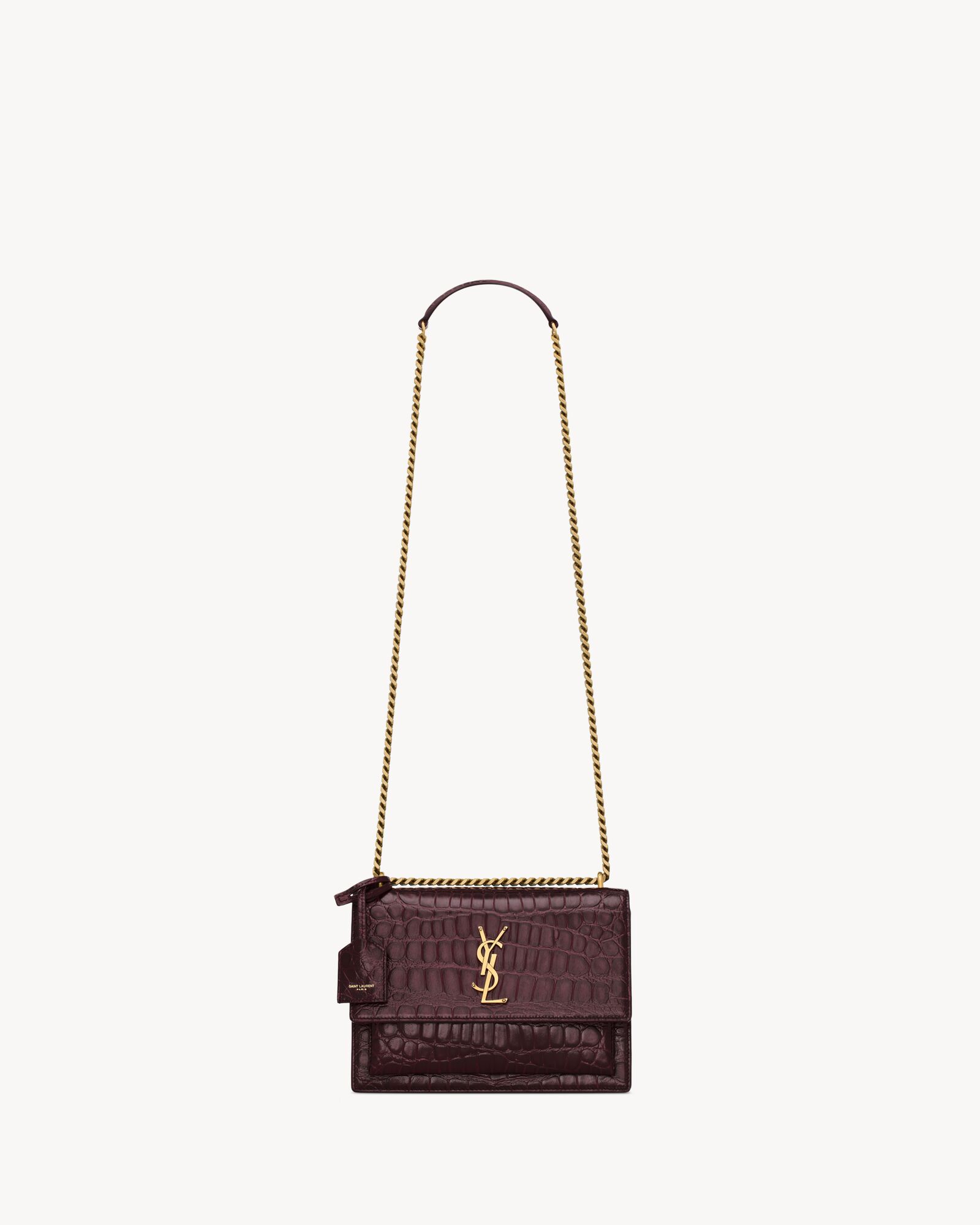 SUNSET MEDIUM IN CROCODILE-EMBOSSED LEATHER — 4429062US0W6991