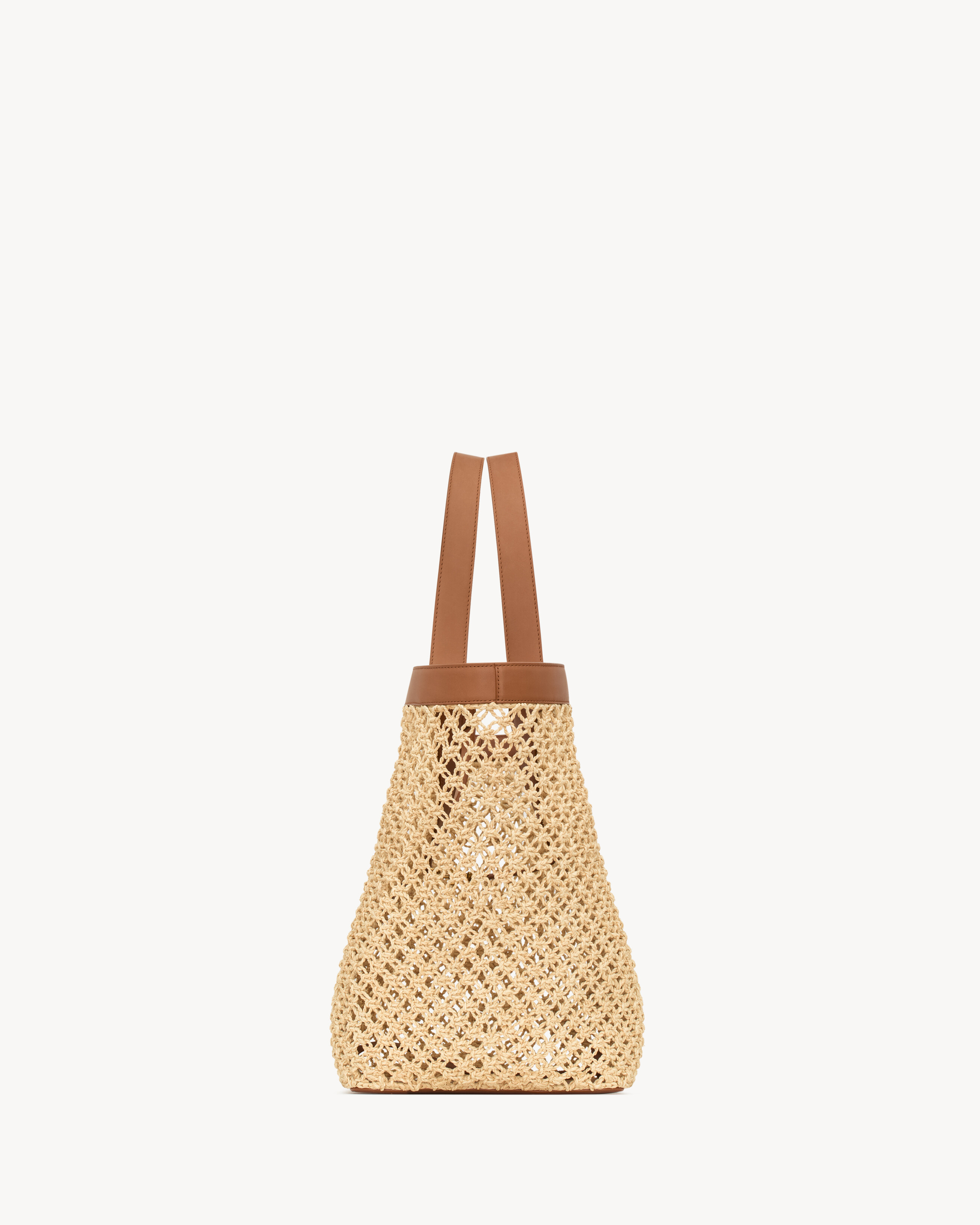 Y tote in raffia