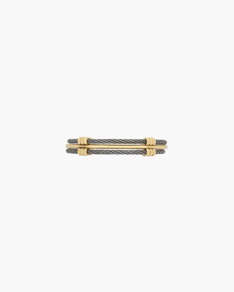 double cable cuff in metal