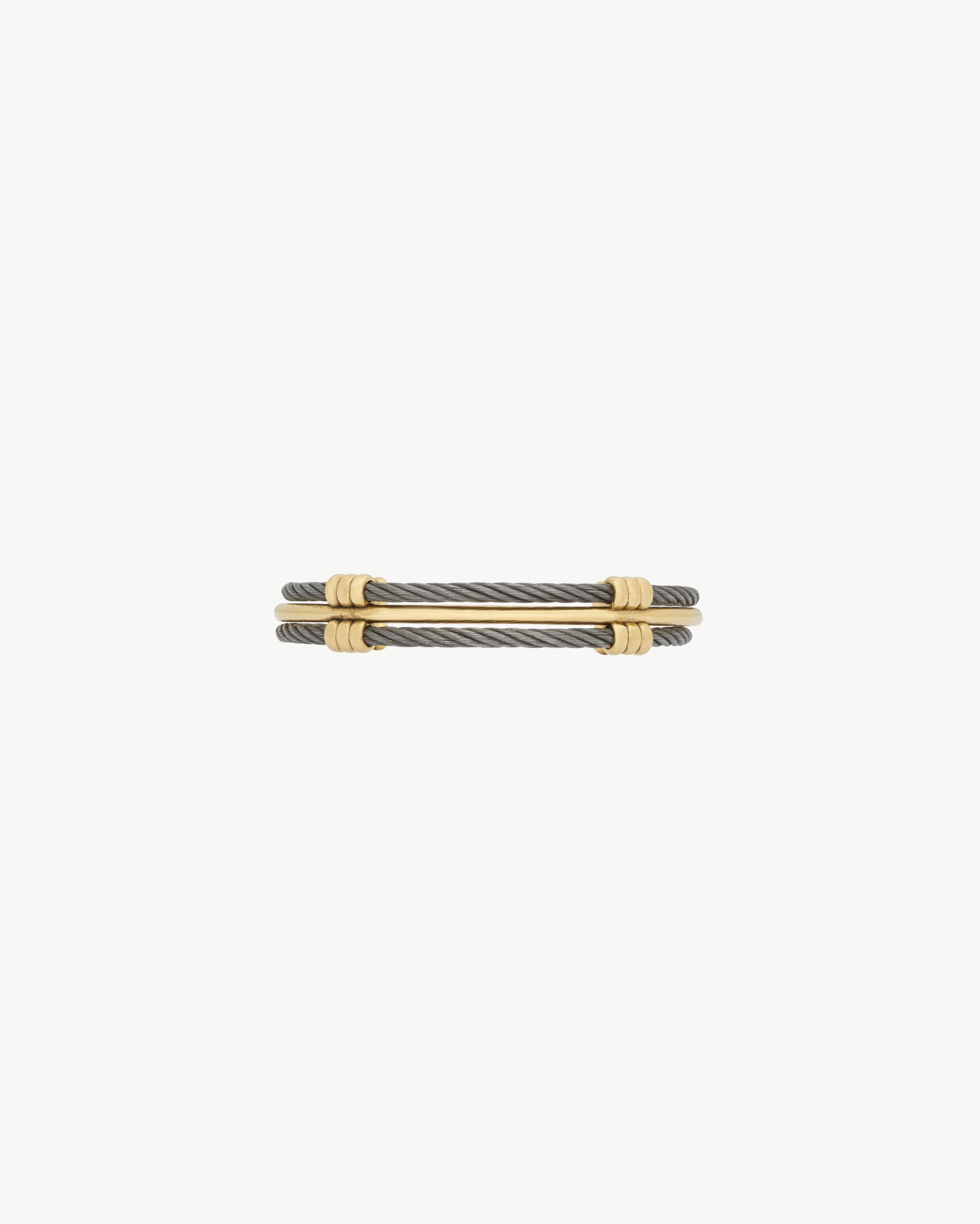 double cable cuff in metal