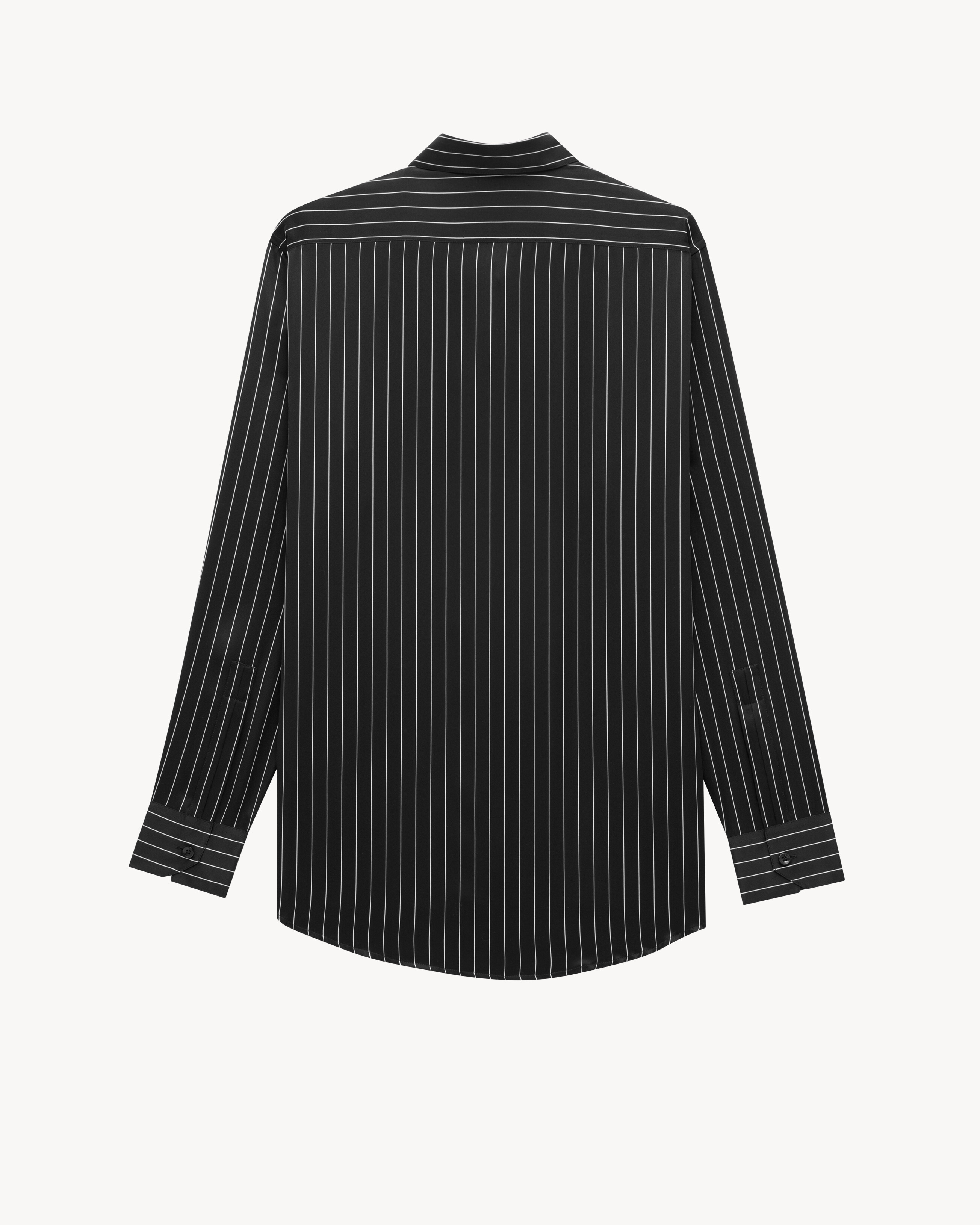 Shirt in Striped Silk Satin
