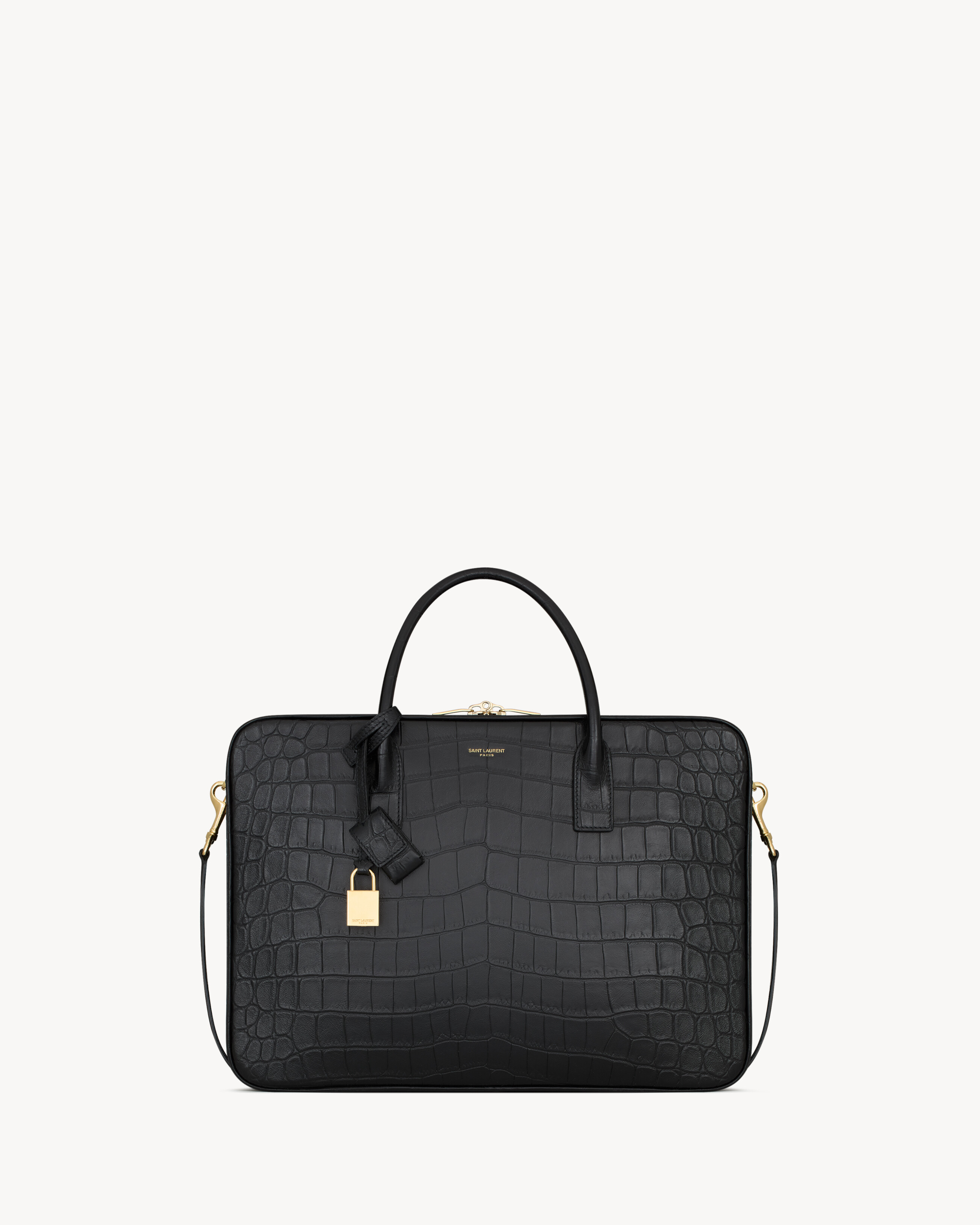SAC DE JOUR large slim bauletto bag in alligator