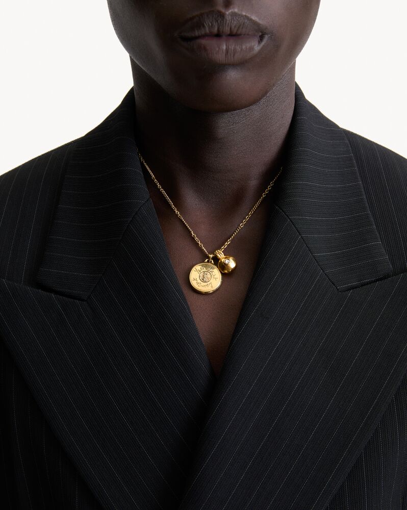 CASSANDRE medallion necklace in metal