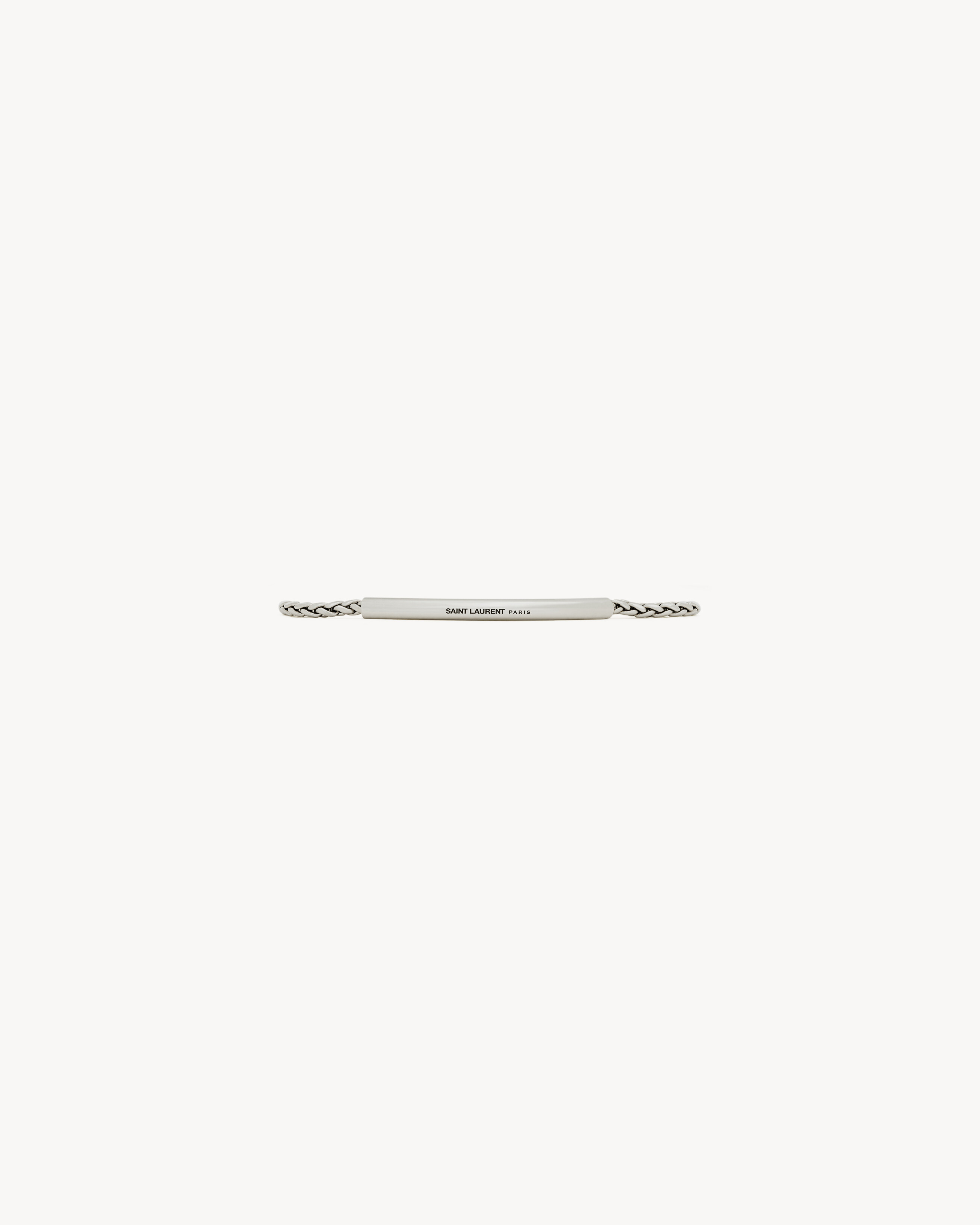 tube chain bracelet in metal in Silver | Saint Laurent | YSL US