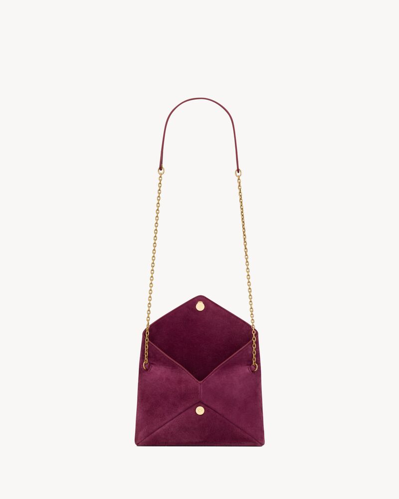 CASSANDRE small chain pouch in suede