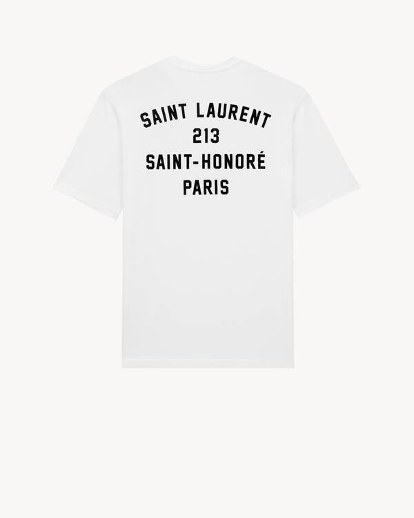 SAINT LAURENT PARIS シルク トップス tシャツ レースTシャツ（リブ編みシルク） ブラック | Saint Laurent | YSL JA-JP