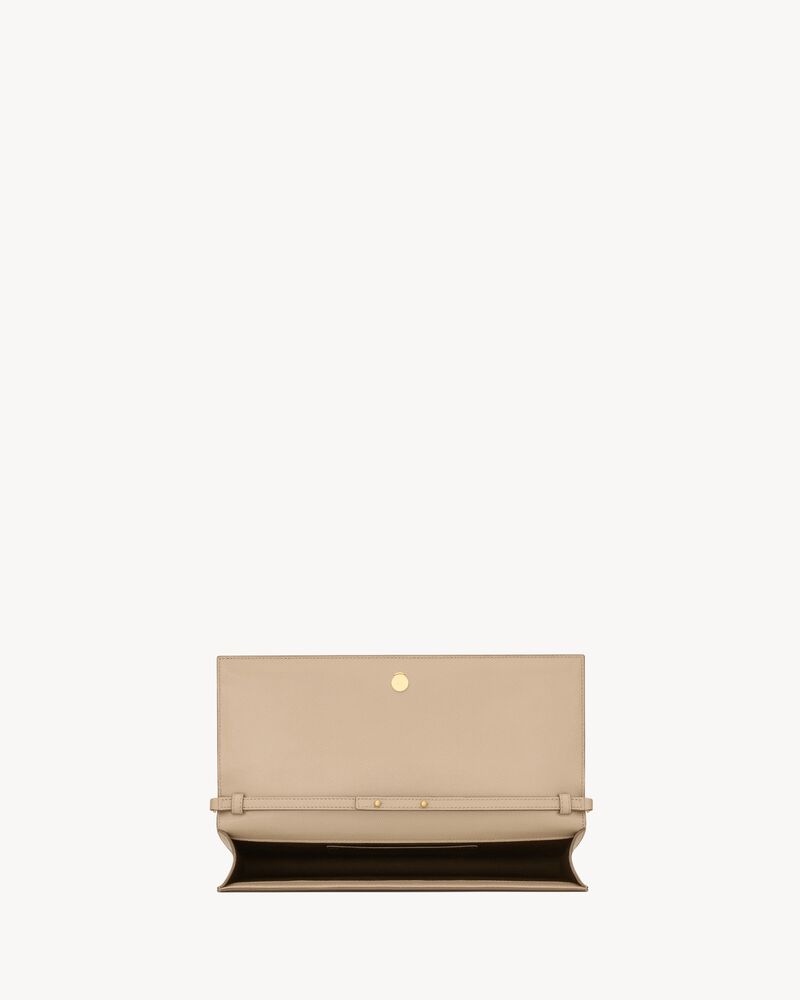 Kate clutch en cuir grain de poudre