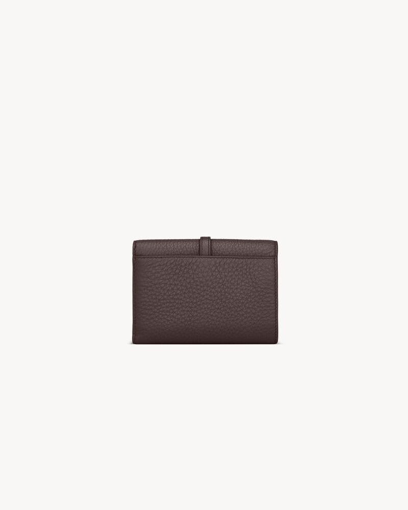 LE 5 À 7 tri fold wallet in grained leather
