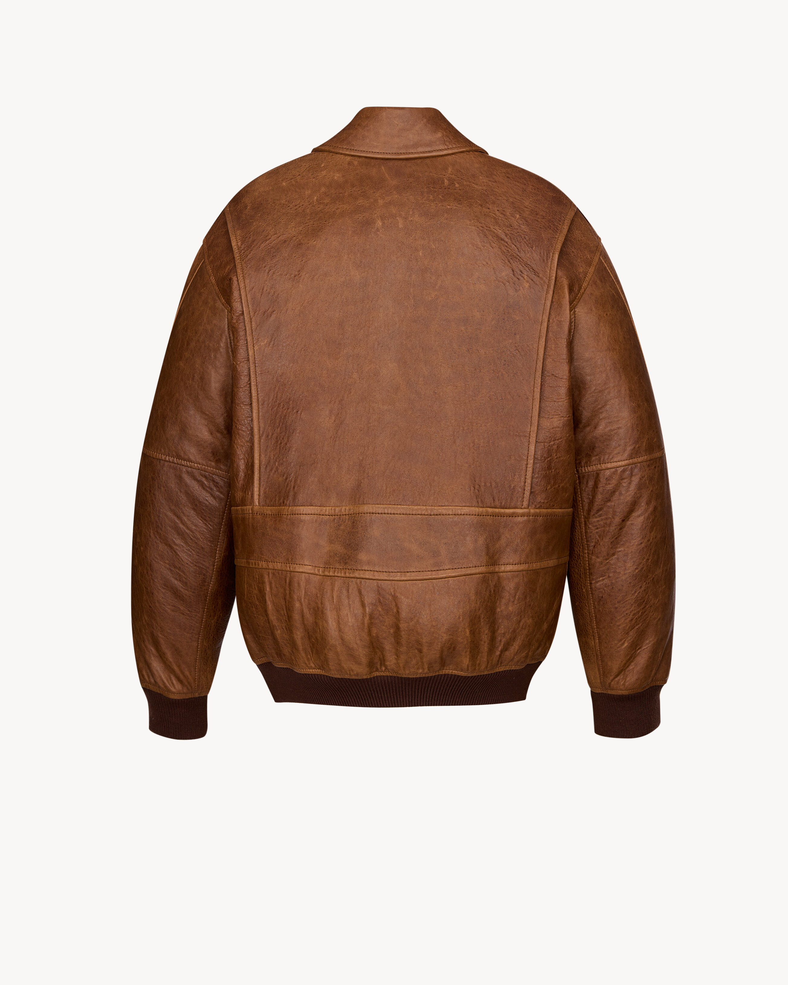 gepolsterte Bomberjacke aus Vintage-Lammleder