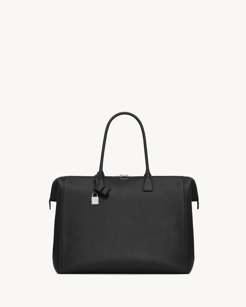SAINT LAURENT North/South doctor bag in grained leather