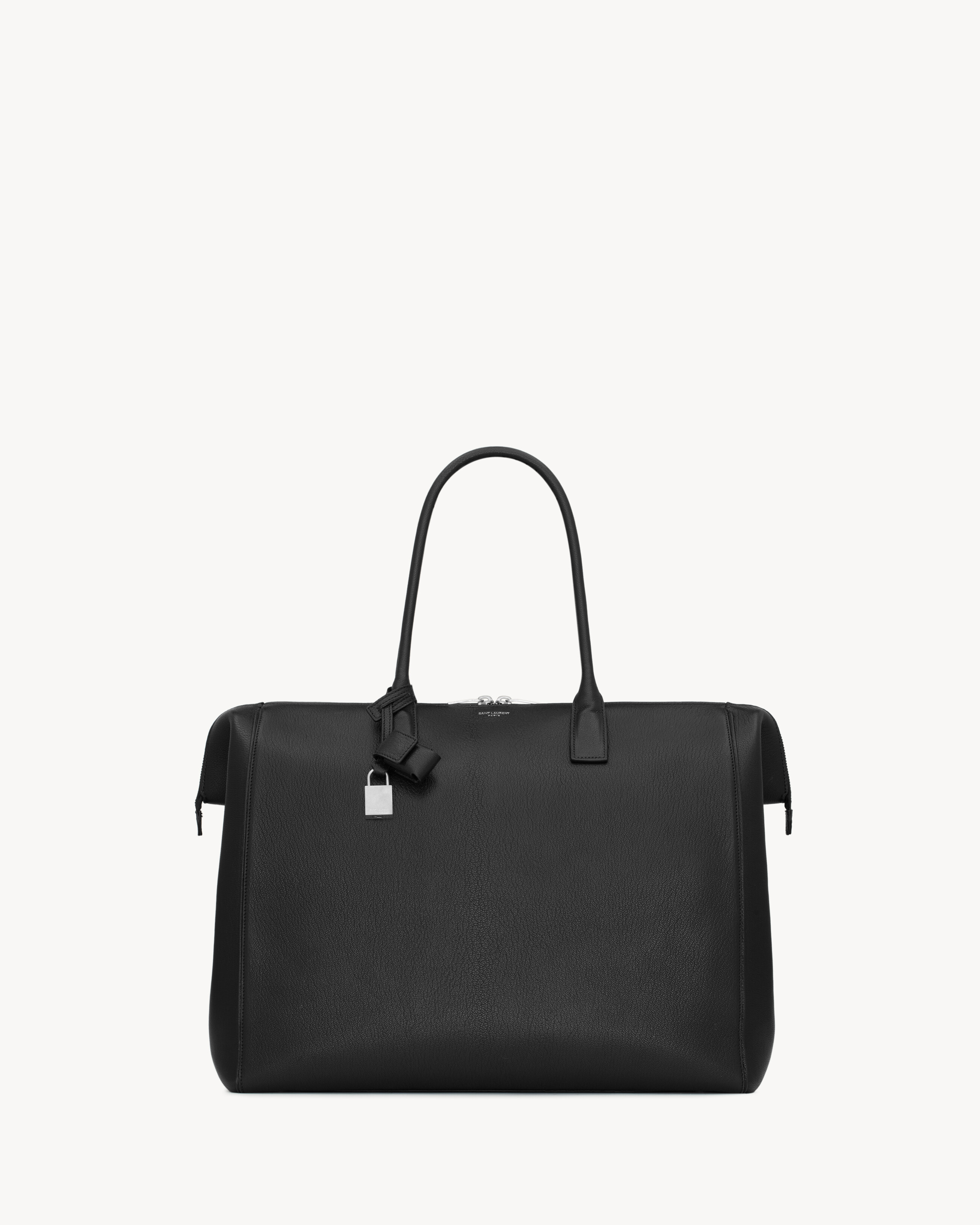 SAINT LAURENT North/South doctor bag in grained leather