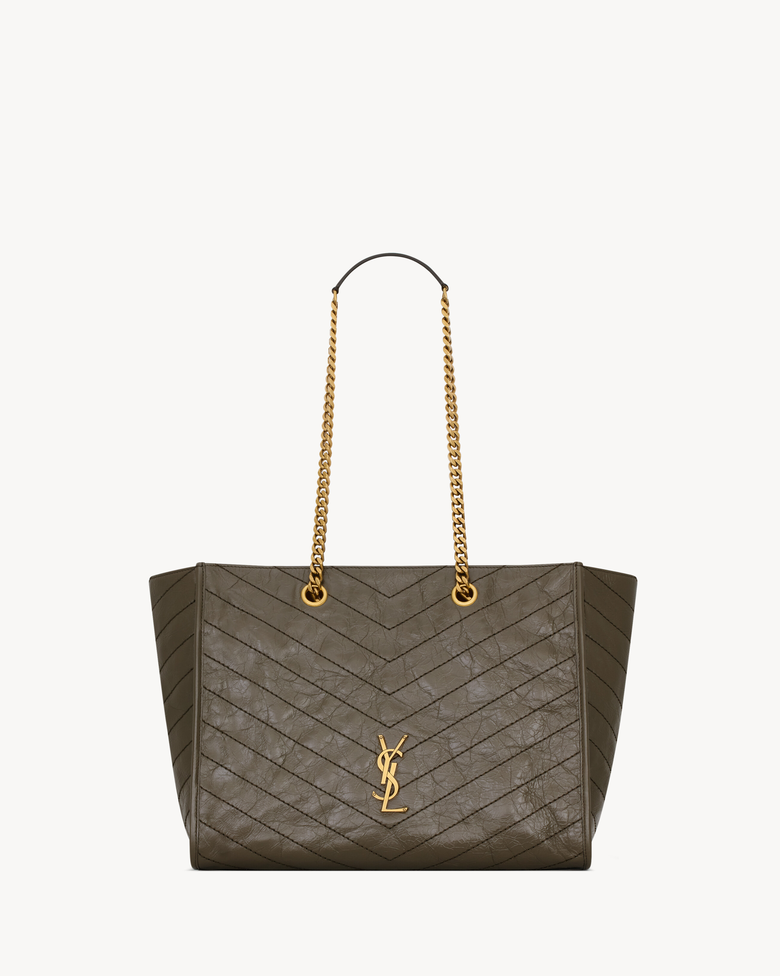 YSL ヴィンテージ　レザー バッグ ロゴチャーム付カーフレザーハンドバッグ ヴィンテージ|イヴサン