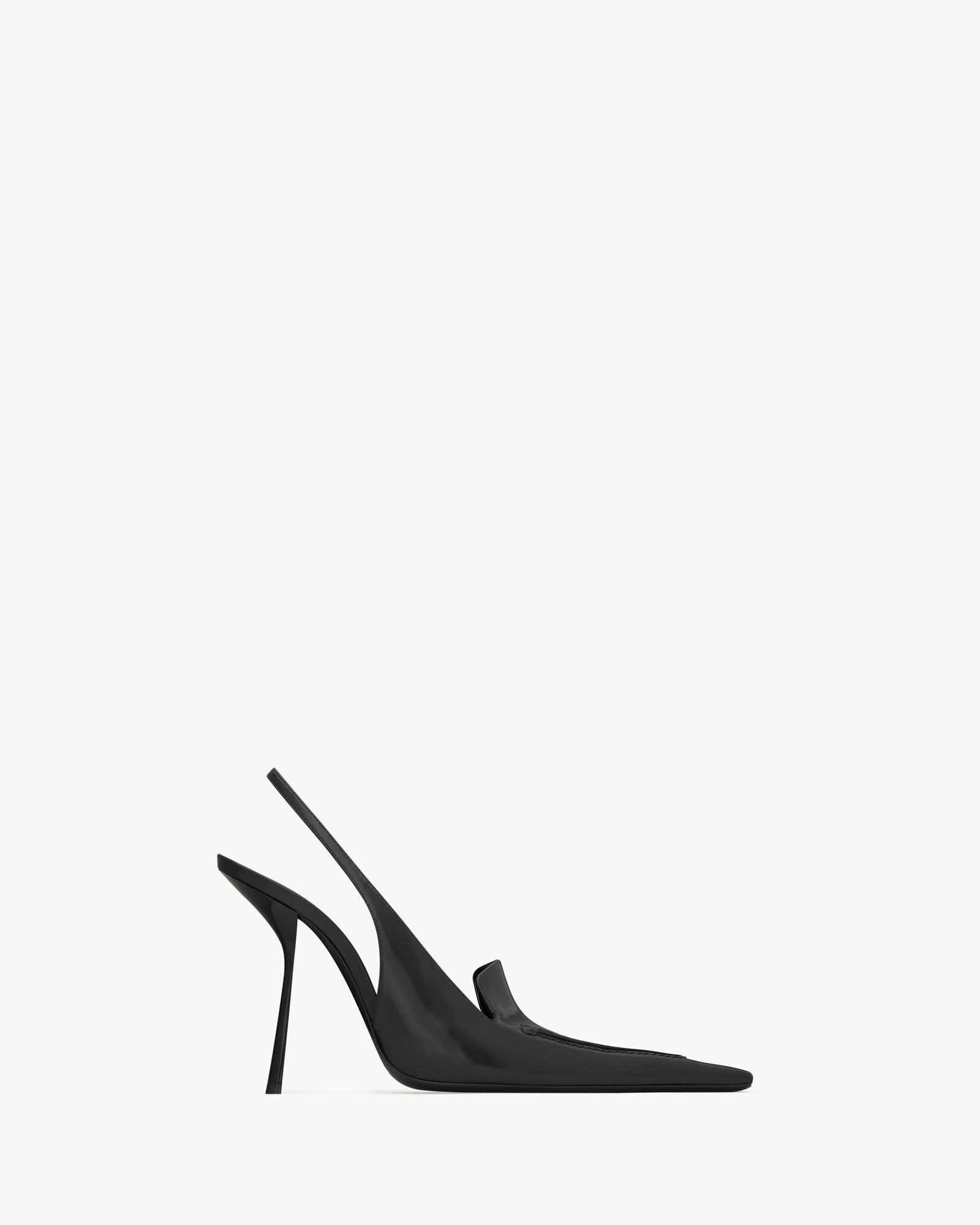 VOLTAIRE slingback pumps in glazed leather — A00174AADAA1000