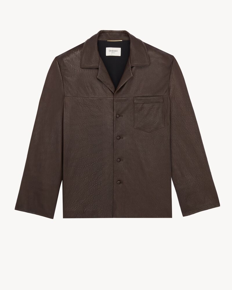 pajama top in bubbled lambskin