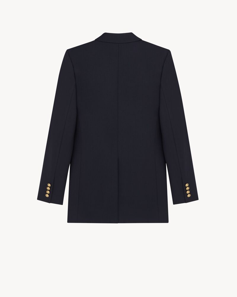 double-breasted jacket in wool gabardine