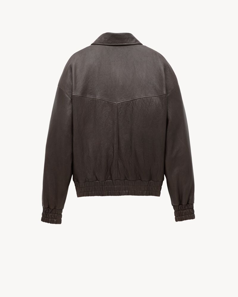Saint Laurent jacket in bubbled lambskin