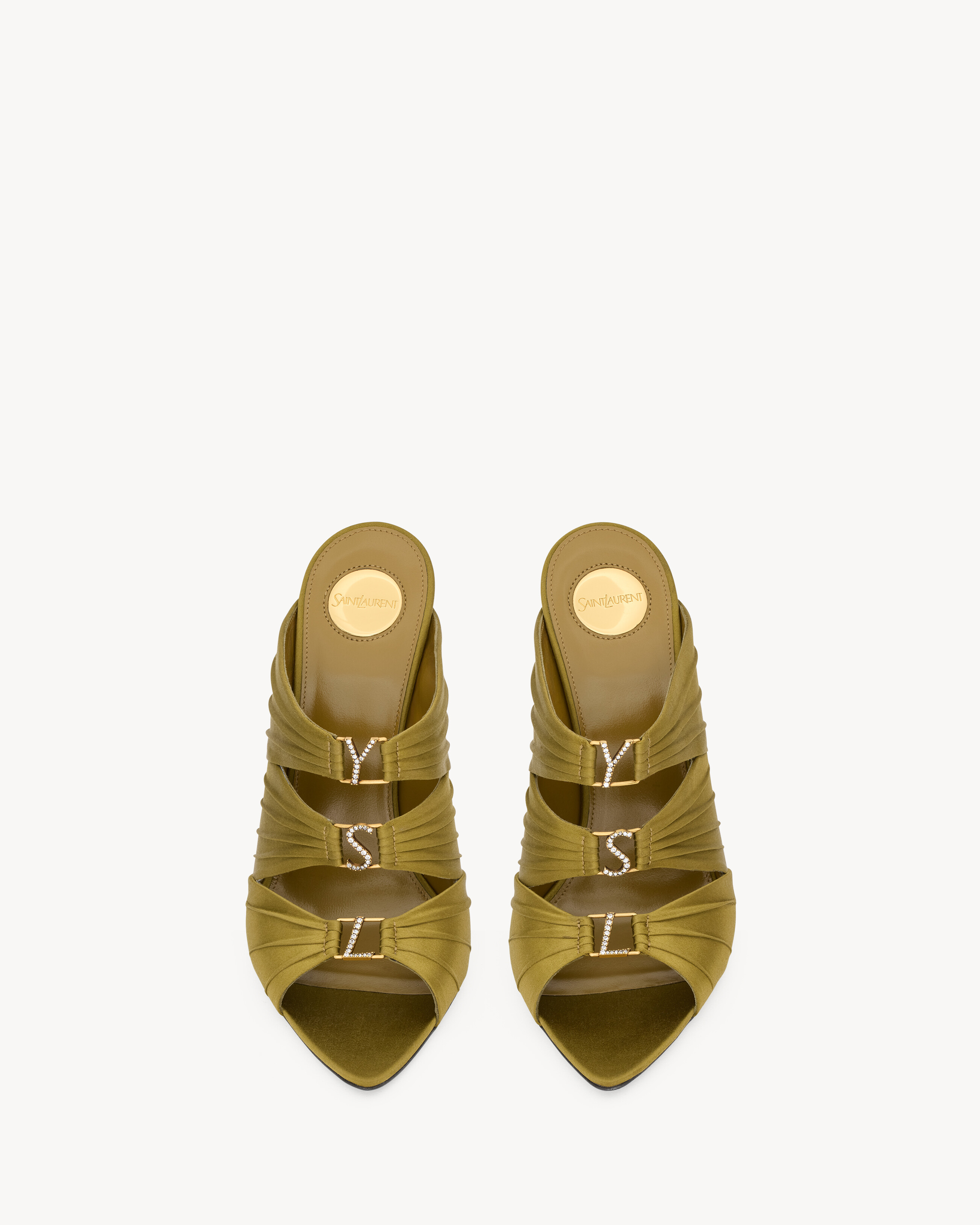 EMILIE mules in satin crepe