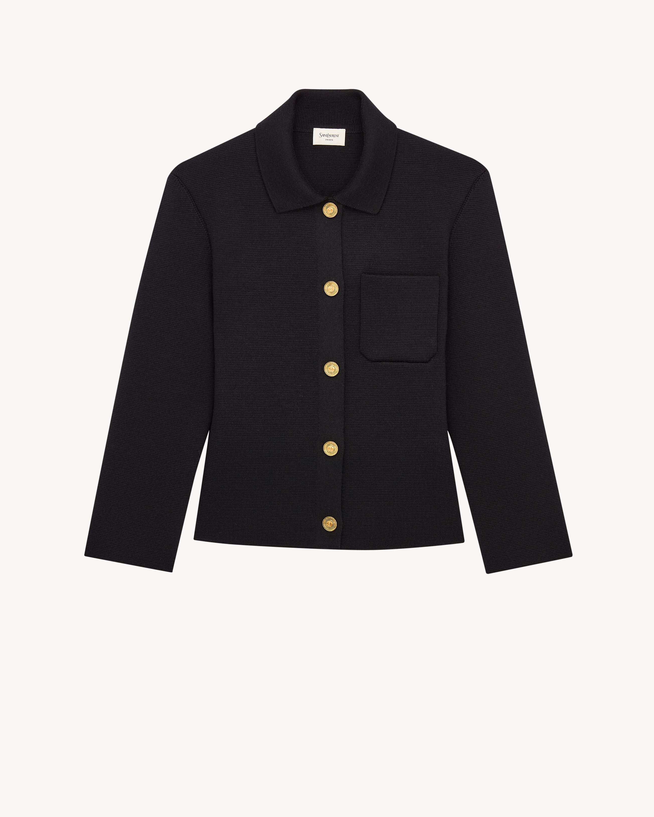 Polo-Cardigan aus Wolle