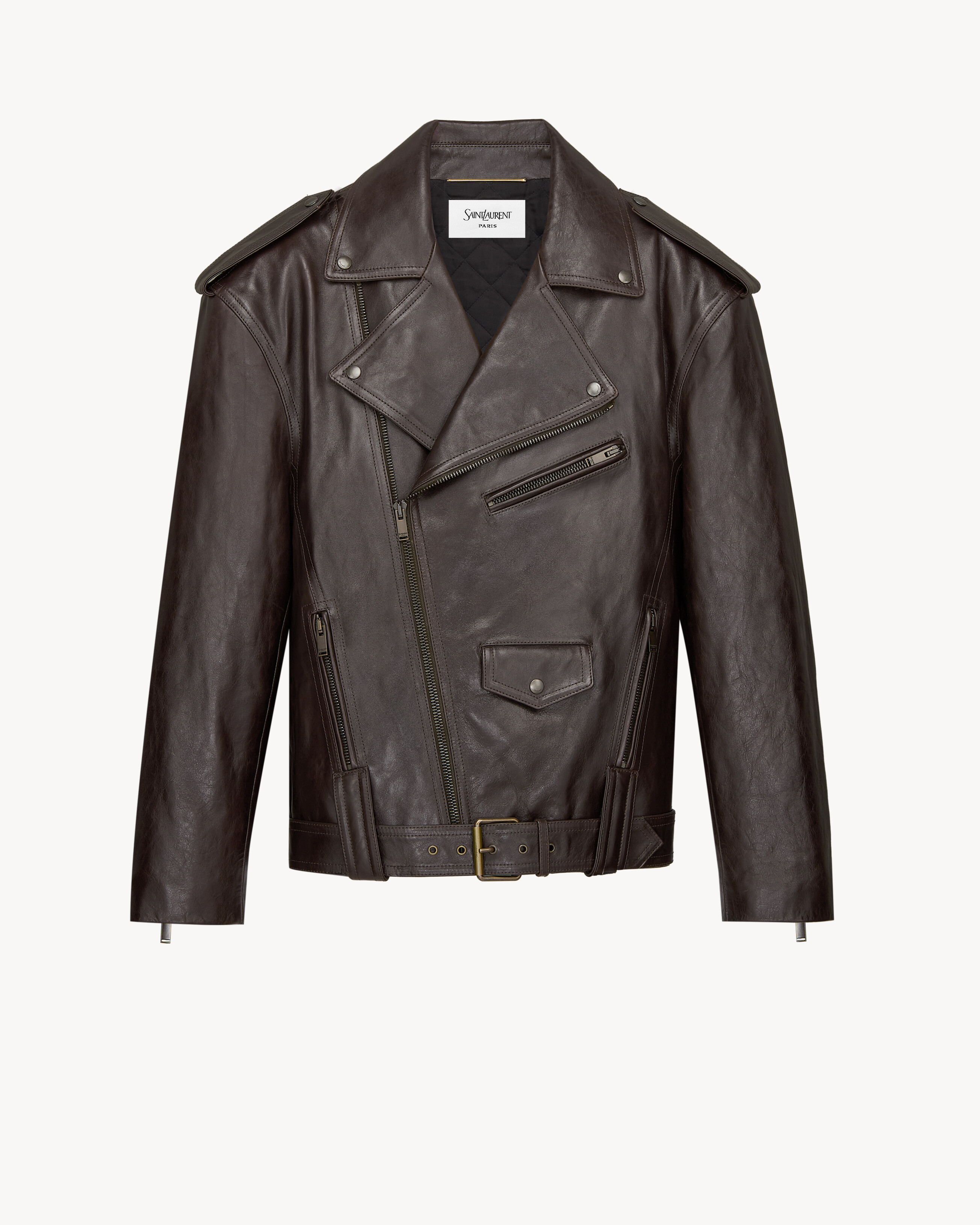 biker jacket in smooth leather