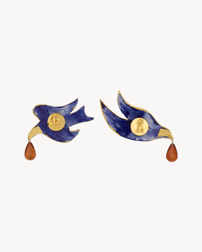 dove earrings in ceramic and resin