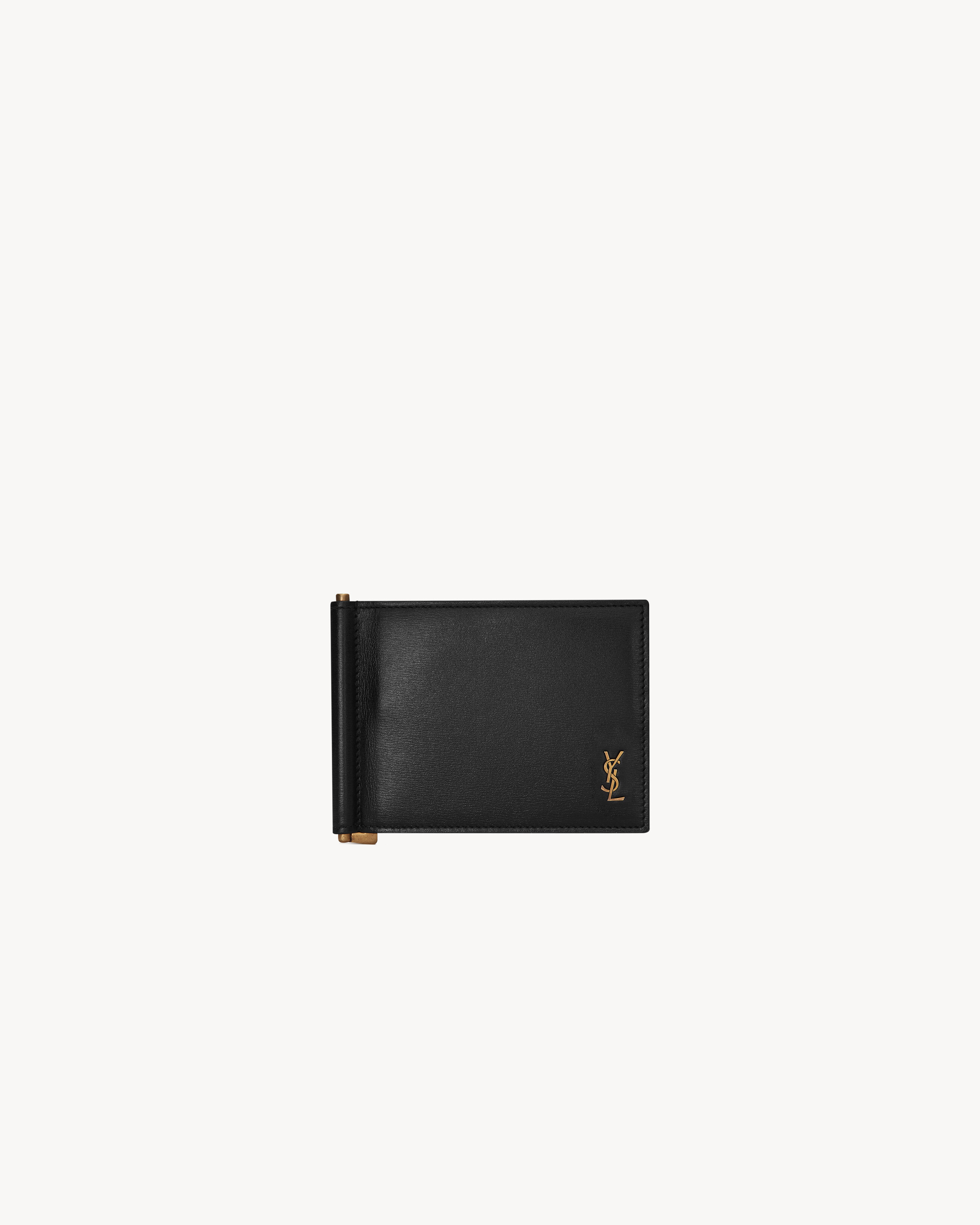 TINY CASSANDRE Bill clip wallet in shiny leather