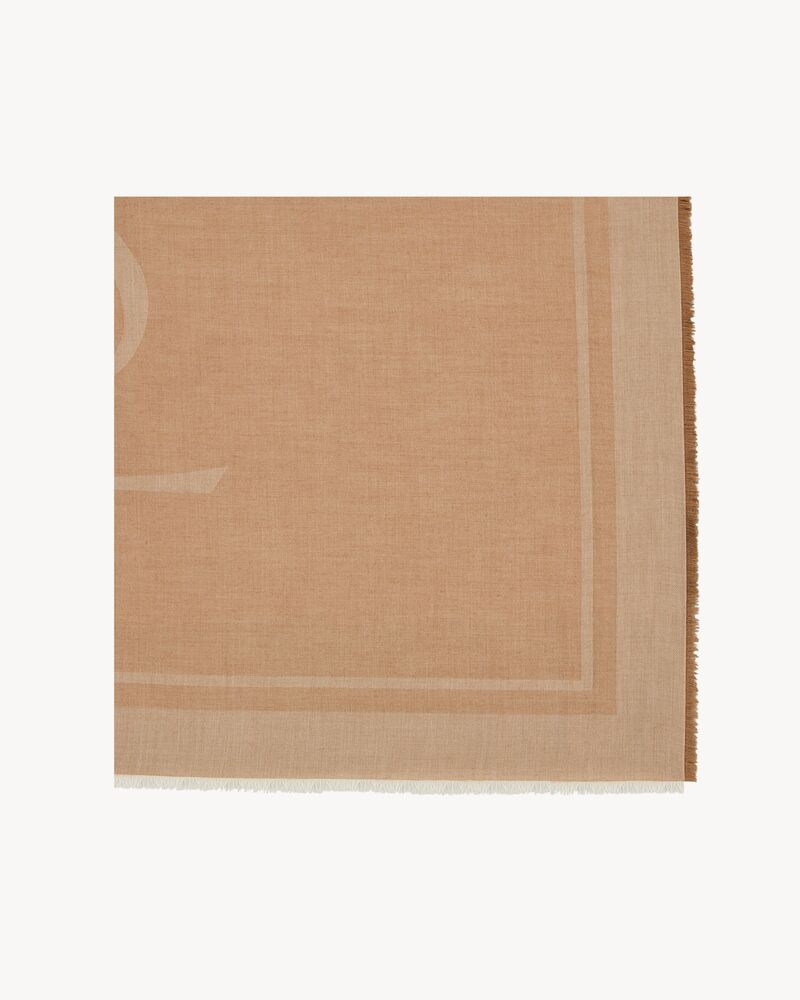 CASSANDRE square scarf in cashmere and silk jacquard