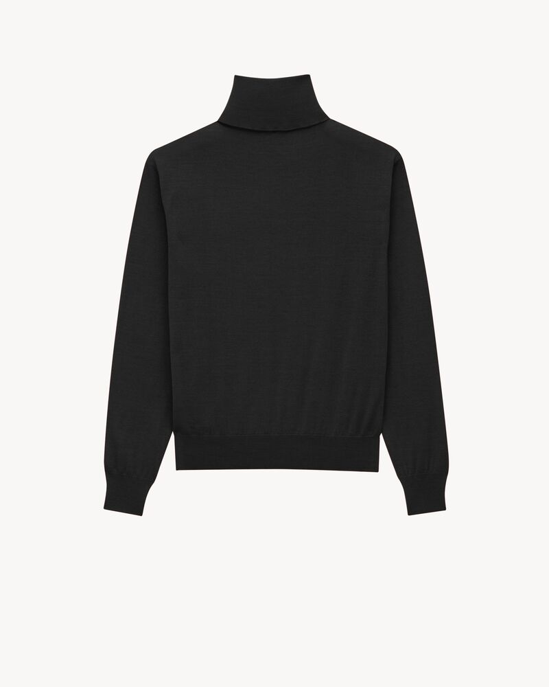 turtleneck sweater in cashmere, wool and silk