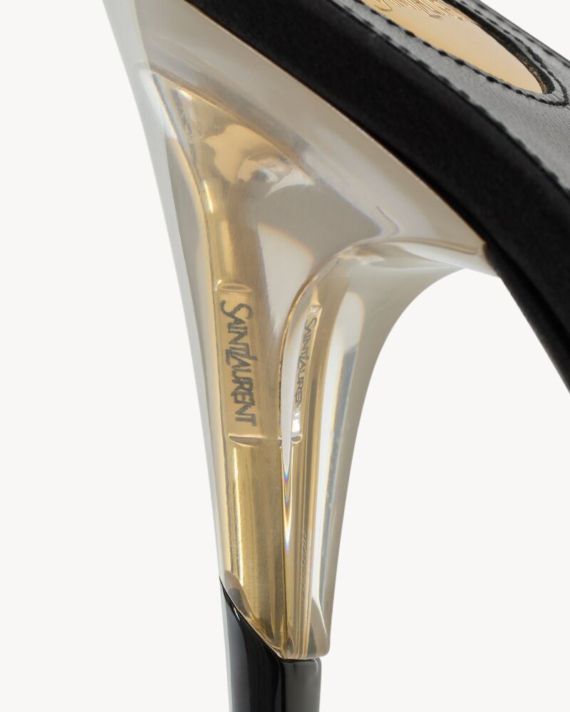 SIBYL slingback pumps in TPU, patent leather, and satin