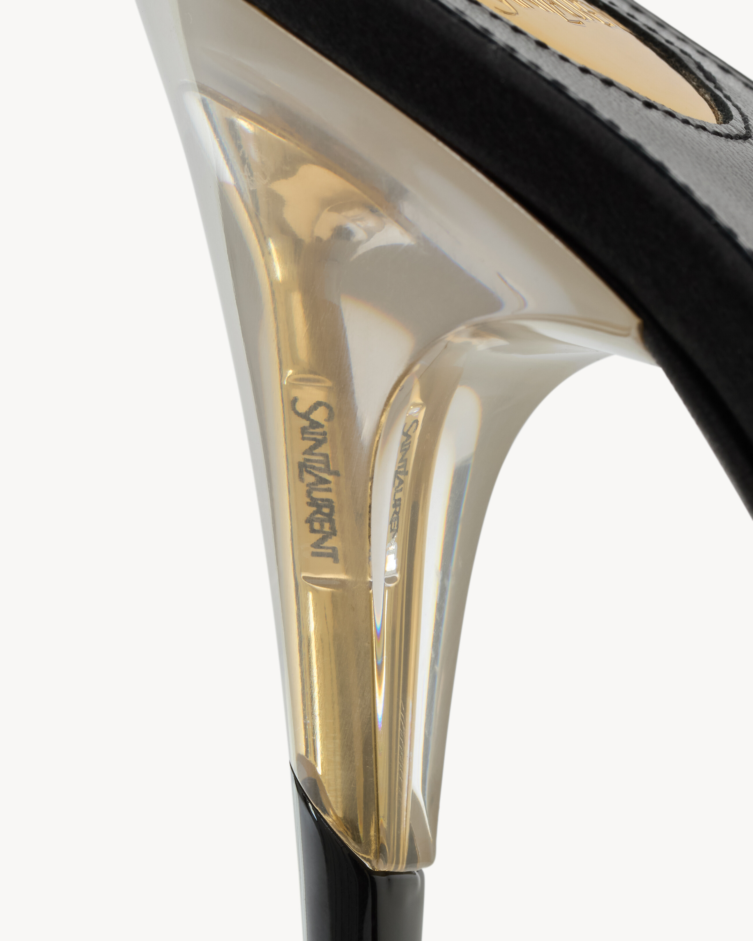 SIBYL slingback pumps in TPU, patent leather, and satin