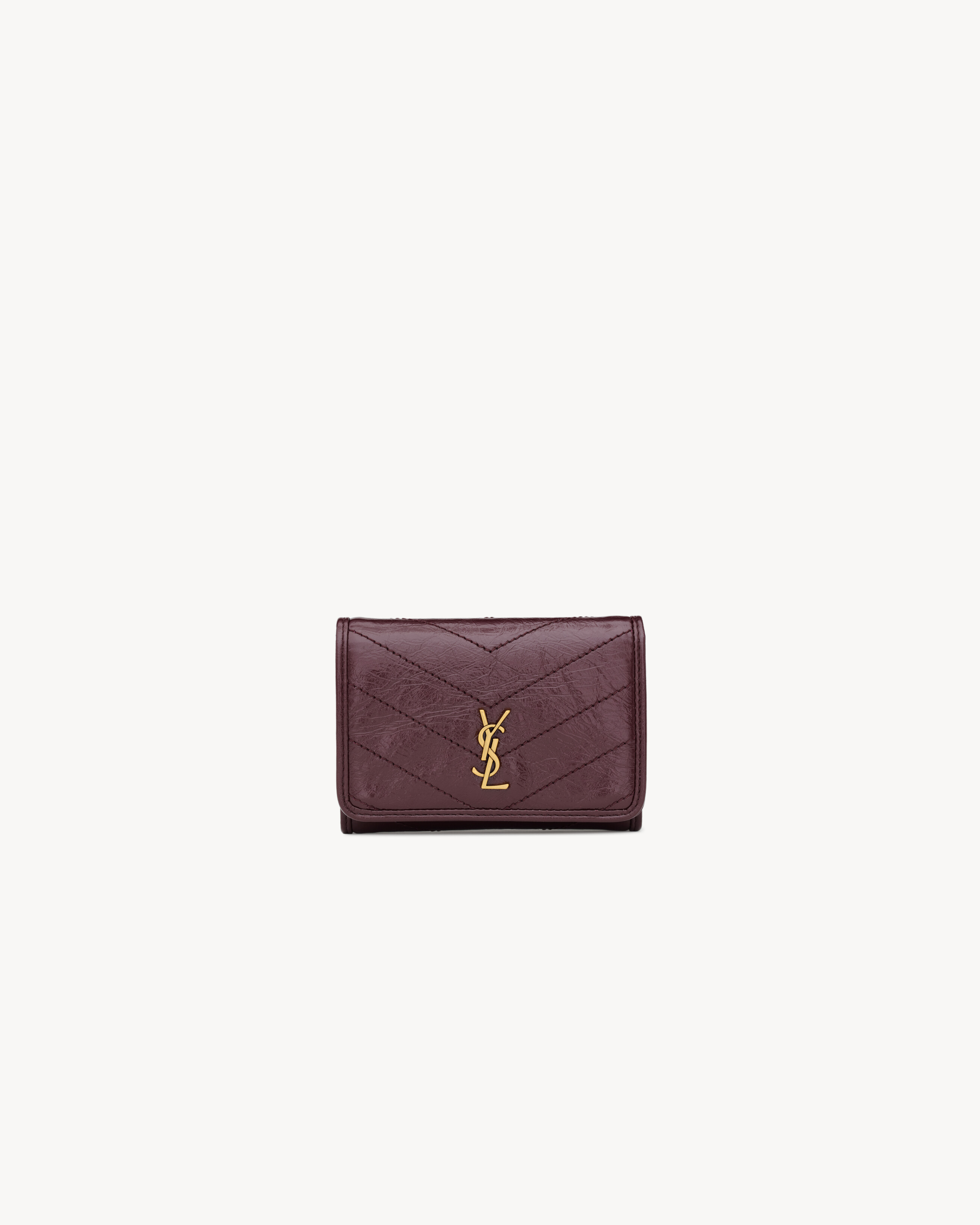 NIKI slim tri-fold wallet in vintage leather