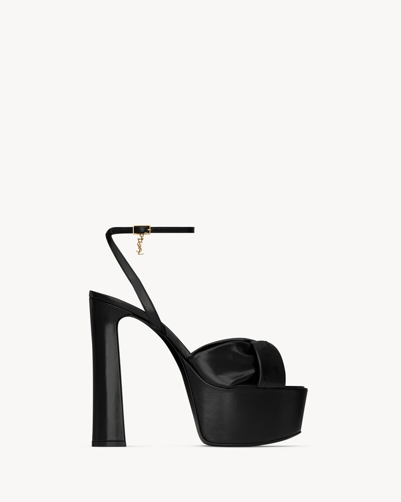 FRANCIANE platform sandals in smooth leather