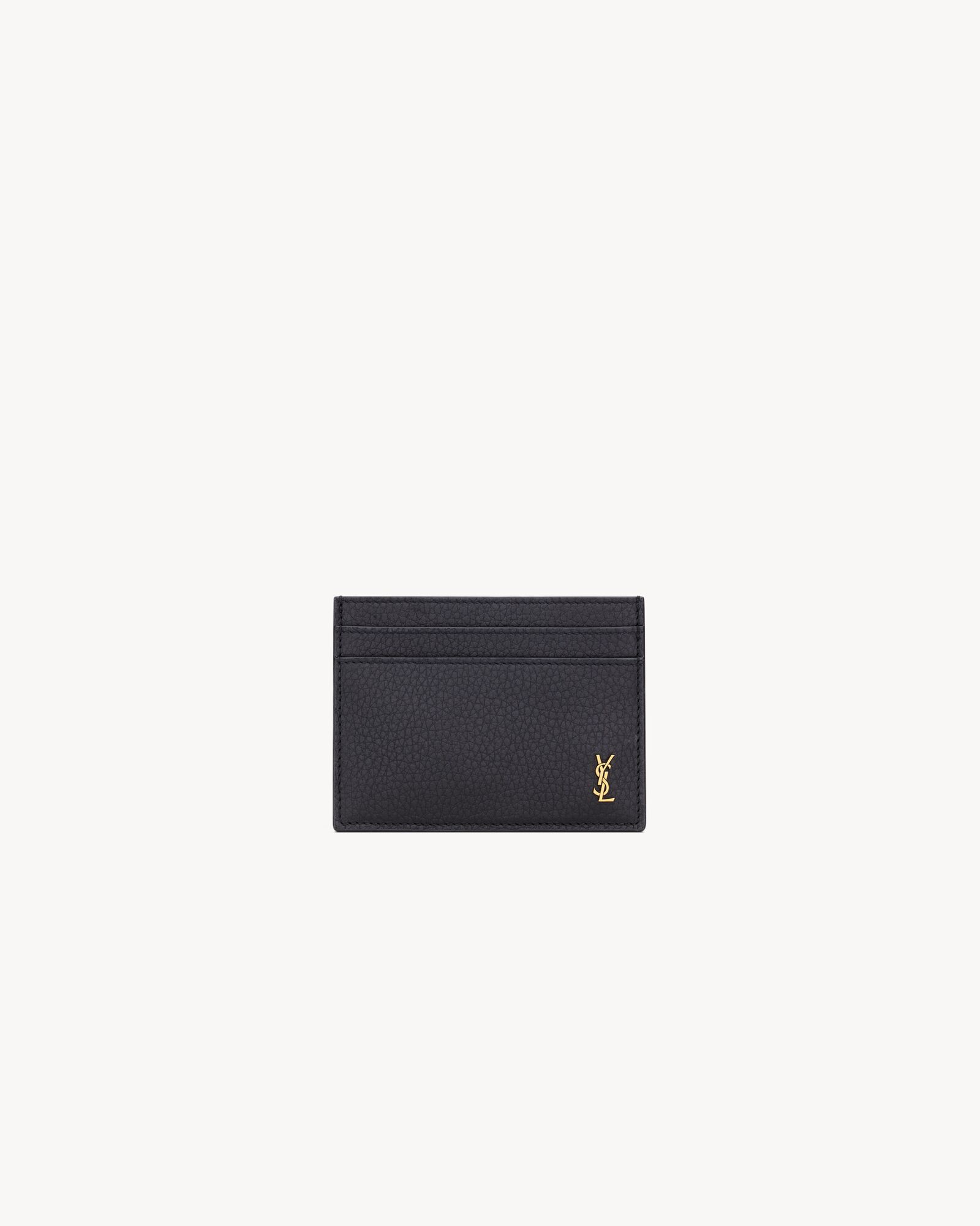 TINY CASSANDRE card case in grained leather — 847951AAET94784