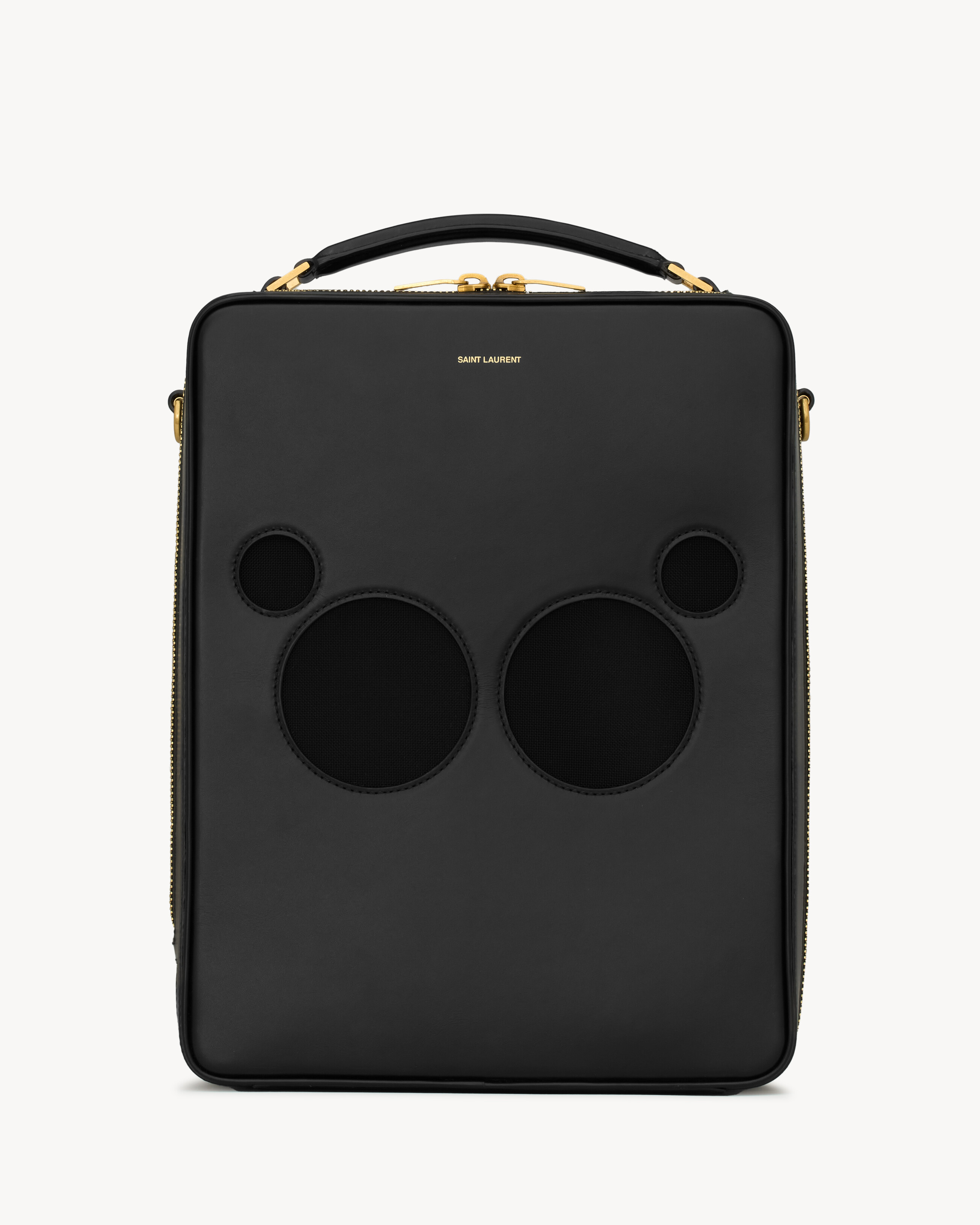 PORTABLE SPEAKER BAG IN LEATHER