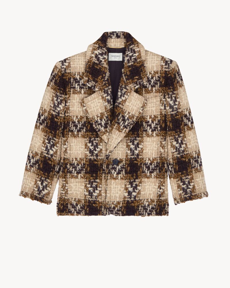single-breasted jacket in tweed
