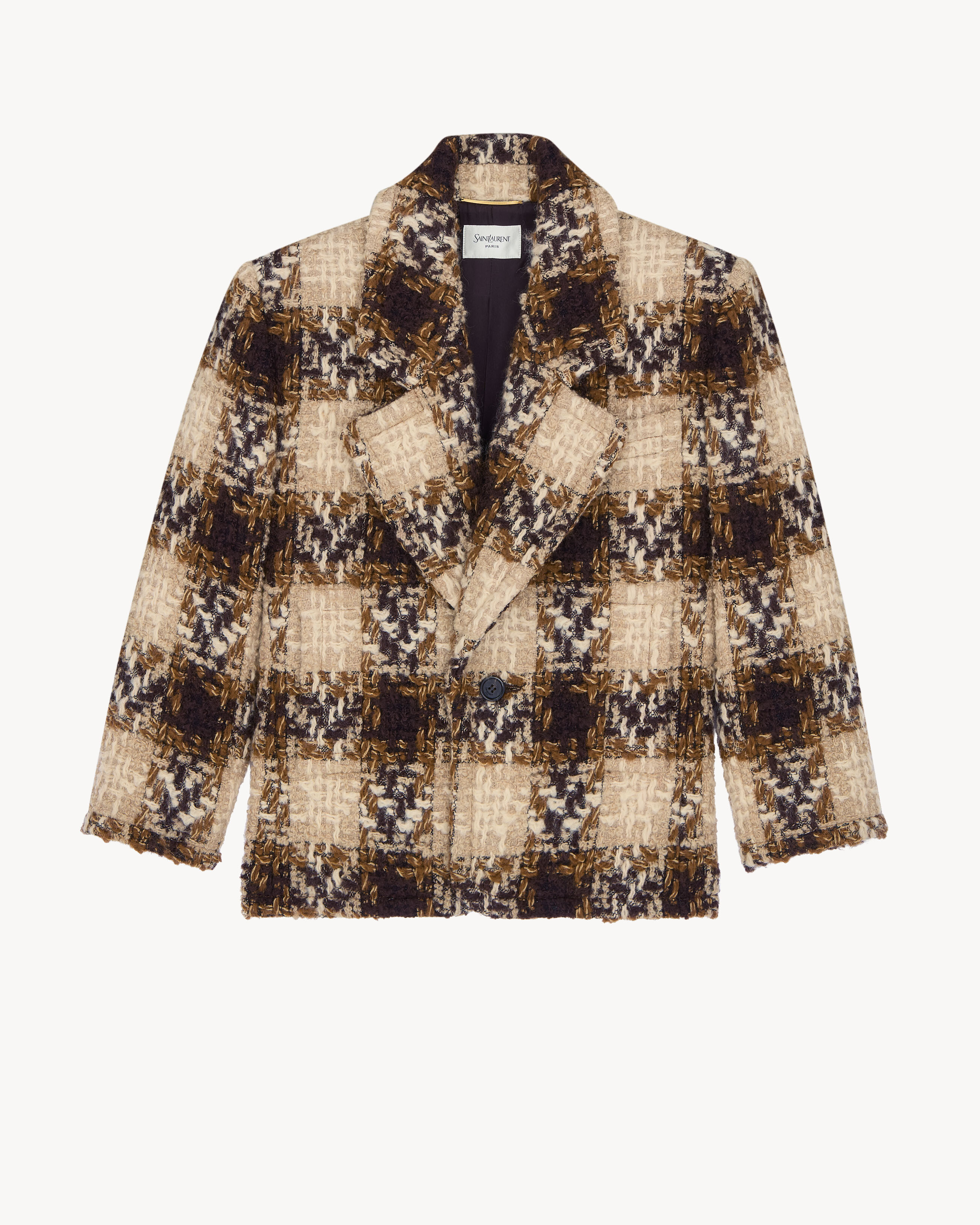 single-breasted jacket in tweed