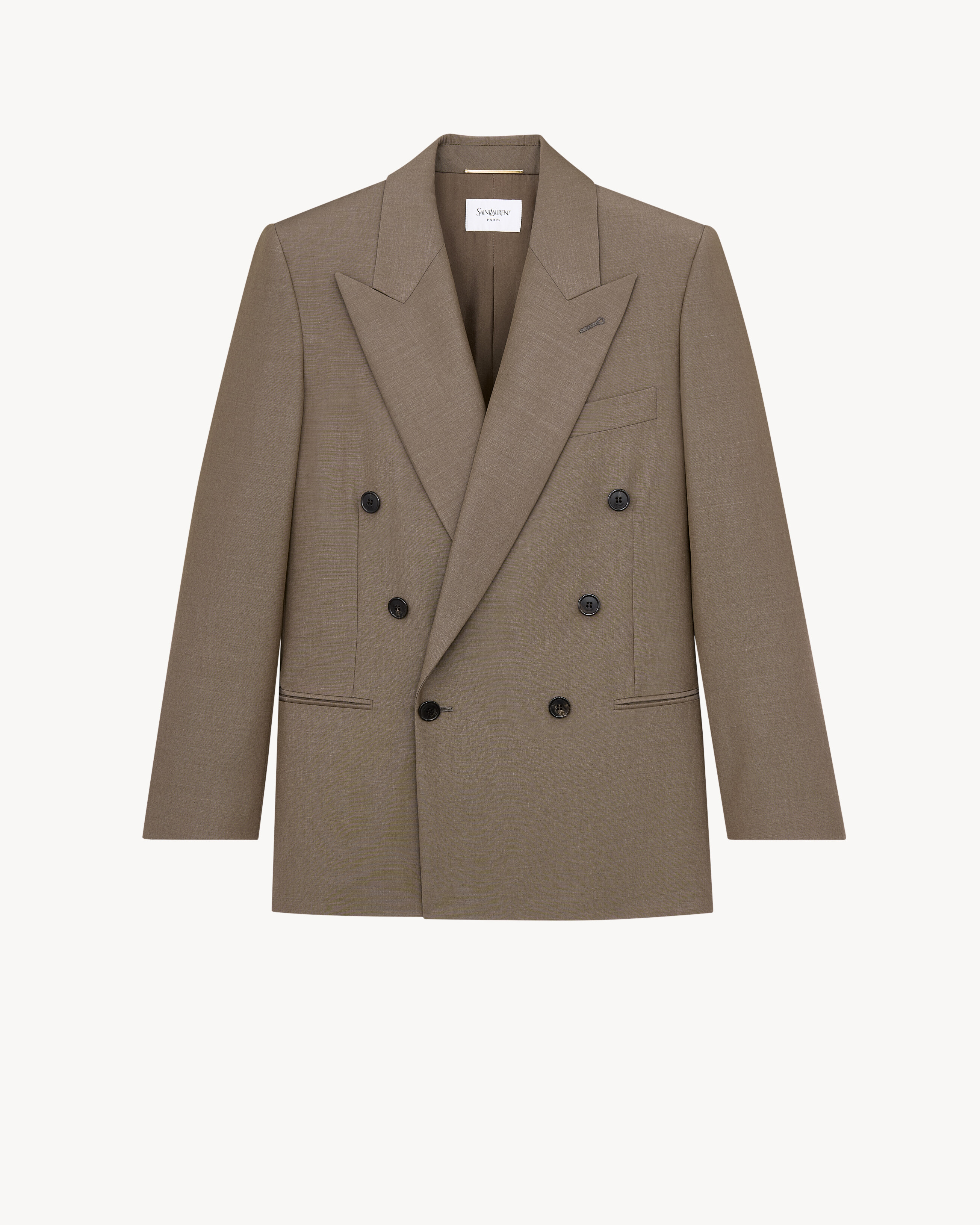 double-breasted jacket in light wool and mohair