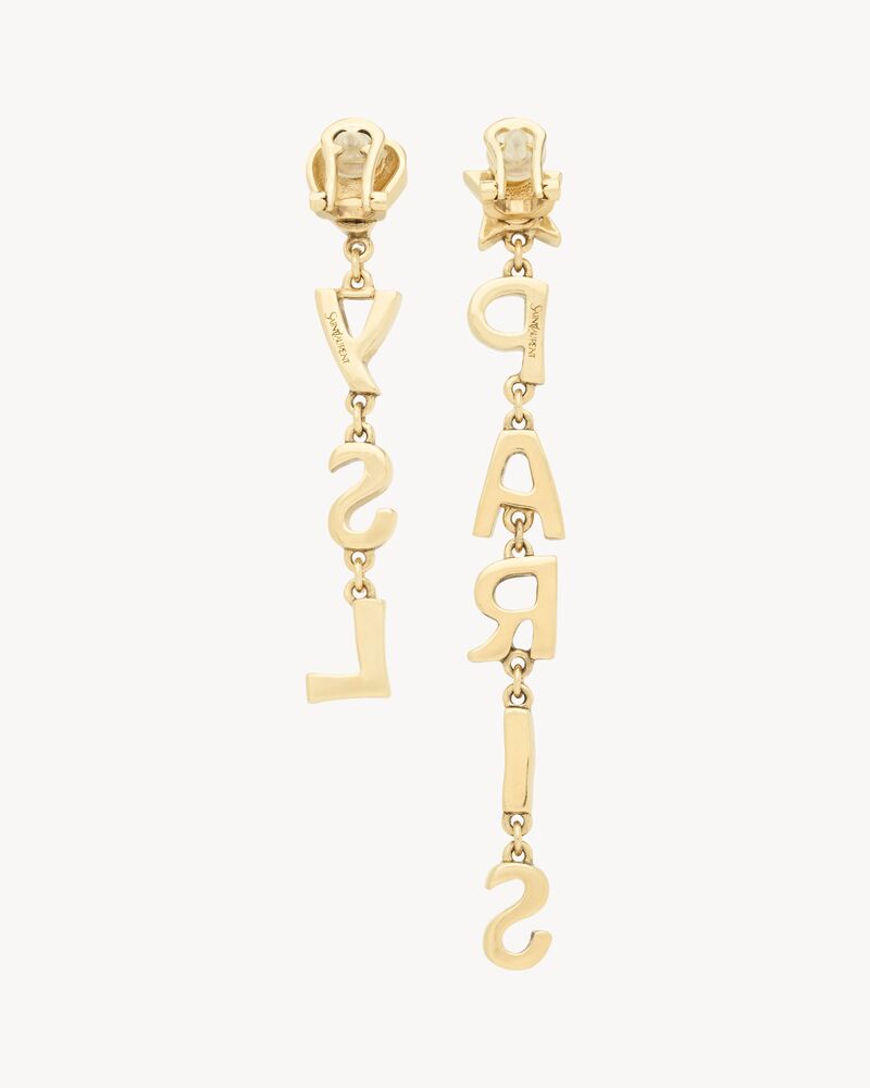 YSL PARIS drop earrings in metal