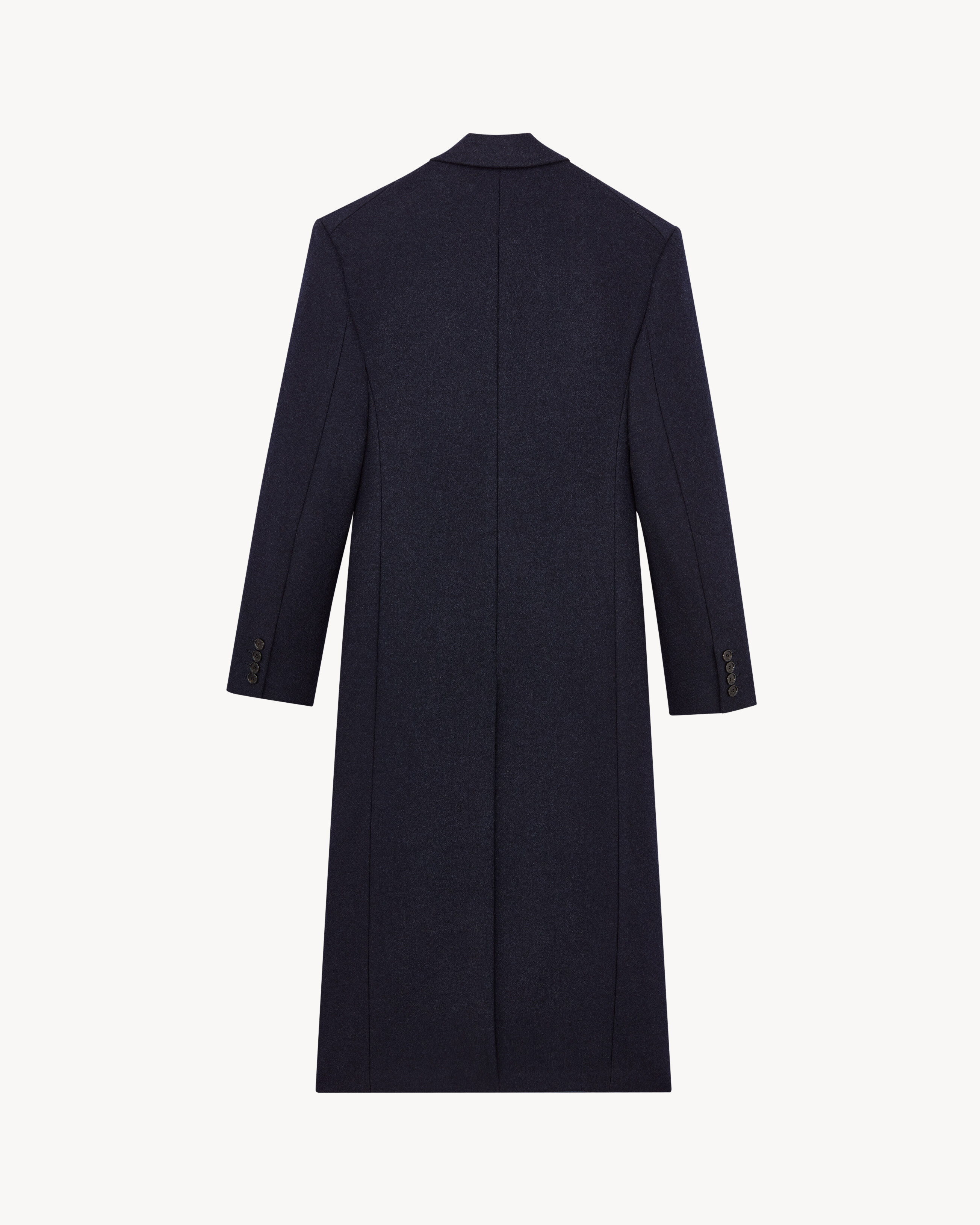 long coat in double-face wool felt