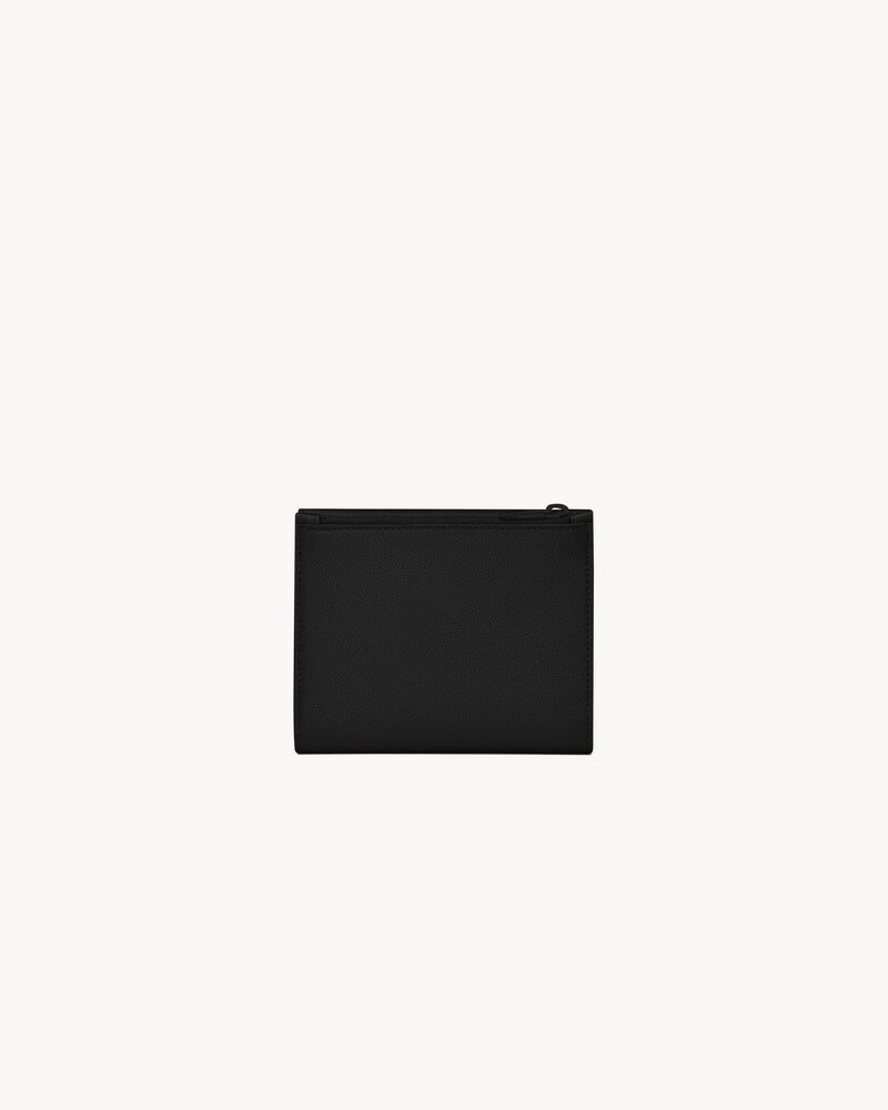 UPTOWN Compact wallet in grain de poudre leather