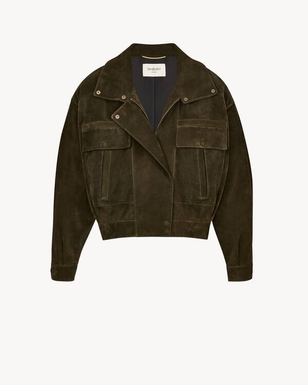jaqueta em suede vintage dividido