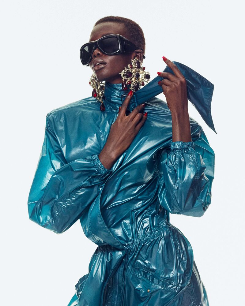 lavallière trench coat in nylon