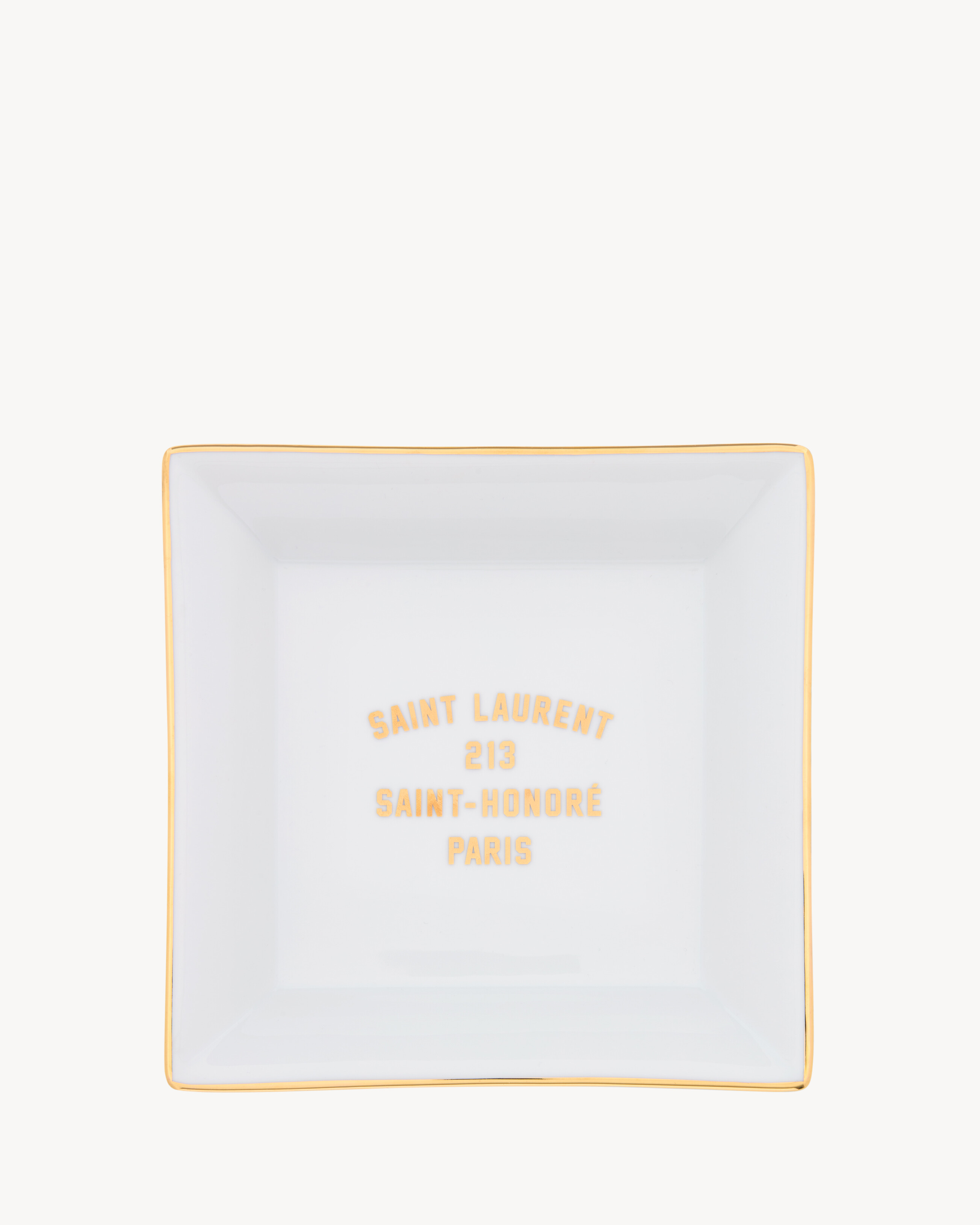 SAINT LAURENT PARIS PIN TRAY in White | Saint Laurent | YSL EN-US
