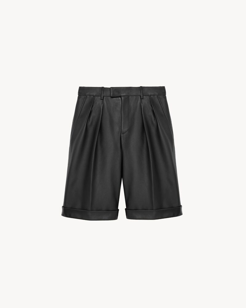 bermuda shorts in lambskin