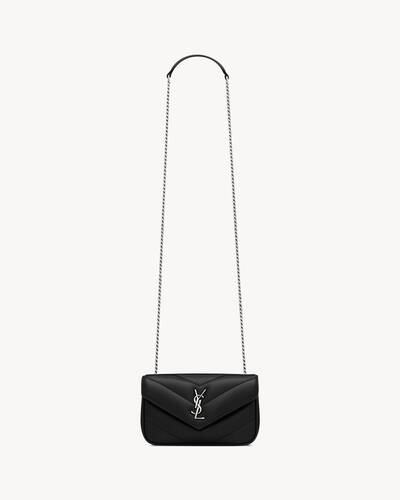 LOULOU small in MATELASSÉ lambskin in Black | Saint Laurent | YSL