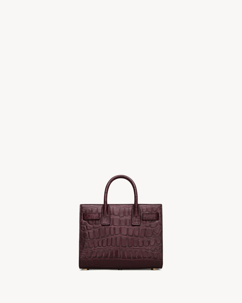 SAC DE JOUR IN CROCODILE-EMBOSSED LEATHER - NANO