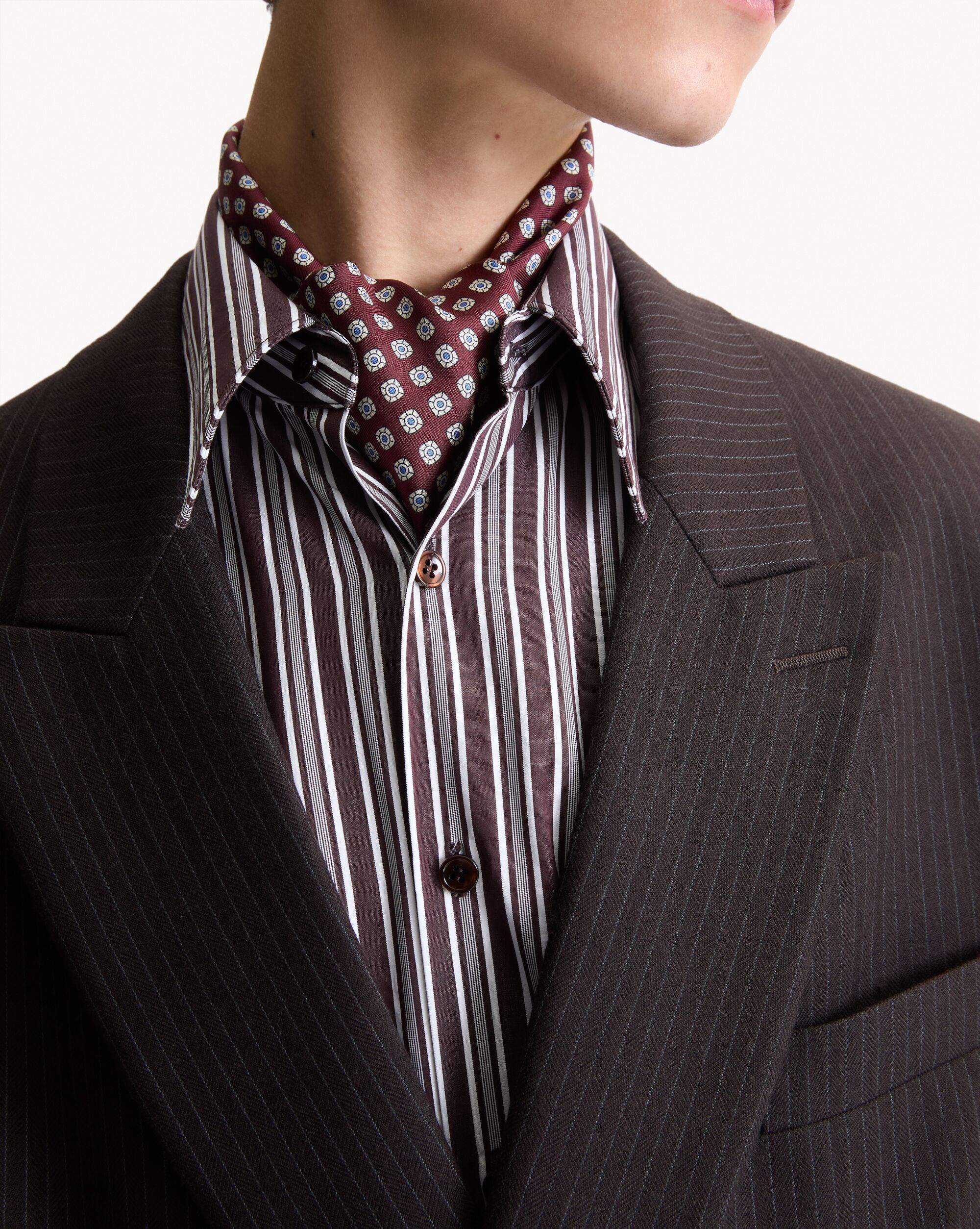 lavallière scarf in silk twill